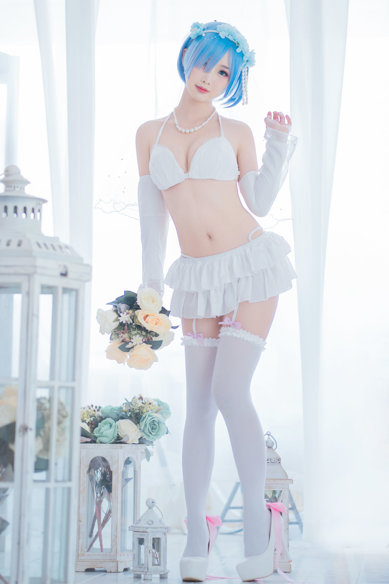 蘿莉COS] 麵餅仙兒 - 花嫁蕾姆