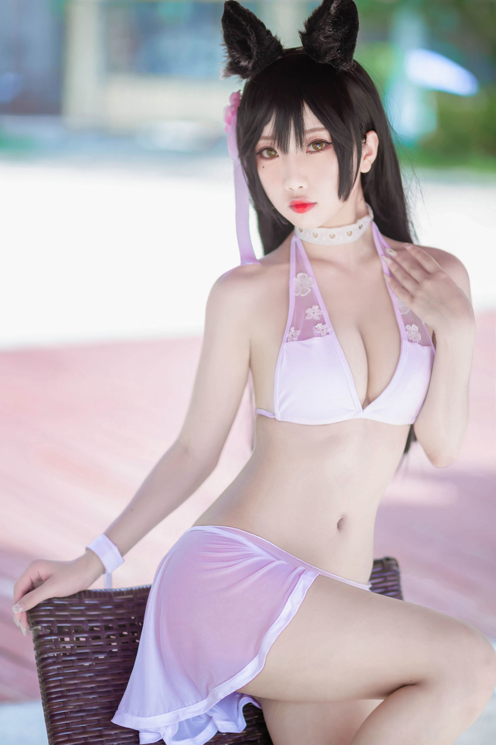 蘿莉COS] 鬼畜瑤 - 泳裝貓女外拍