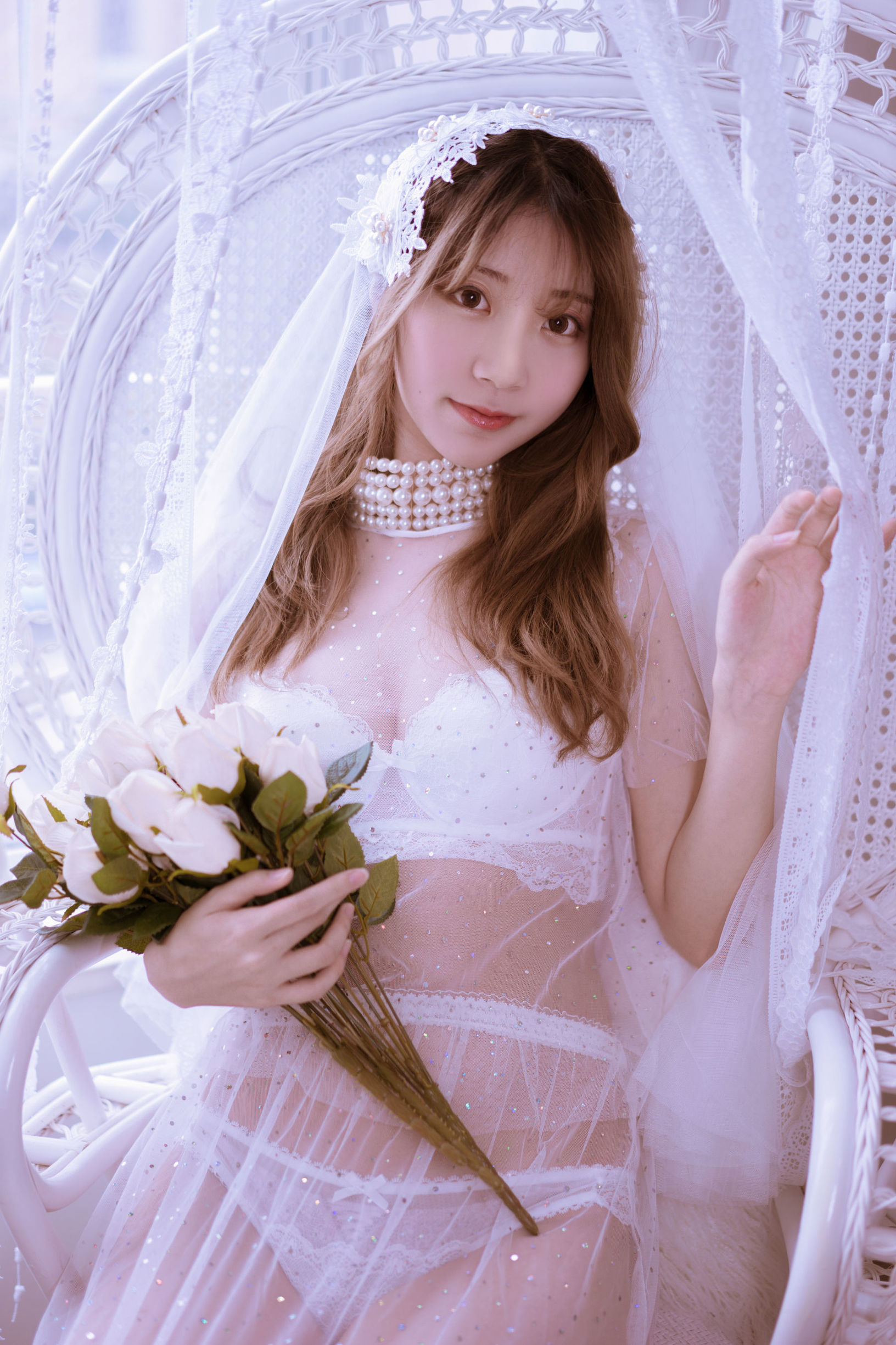 蘿莉COS] 黑川 - 年上女友 婚紗+毛衣
