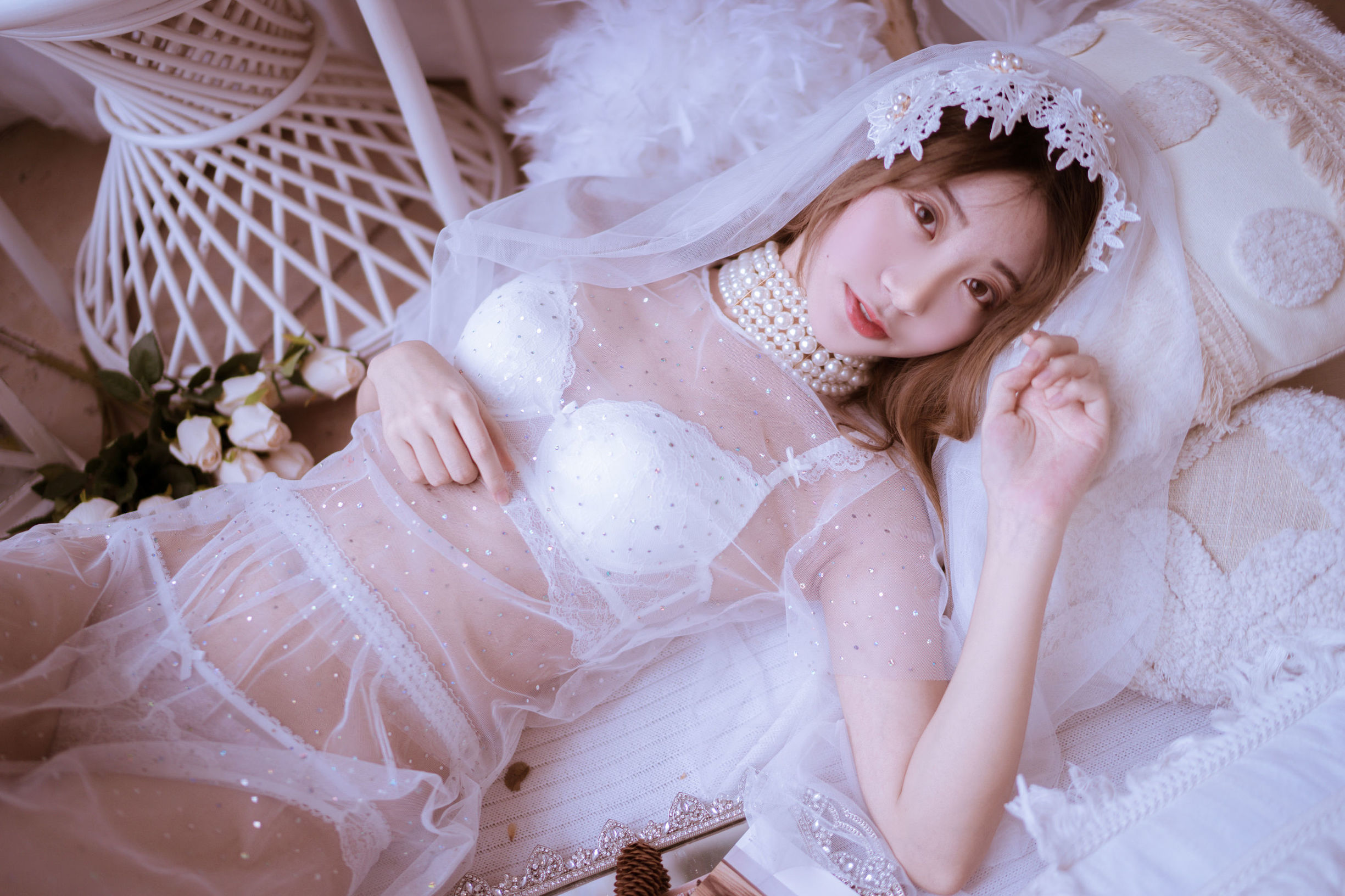 [萝莉COS] 黑川 - 年上彼女 婚纱+毛衣