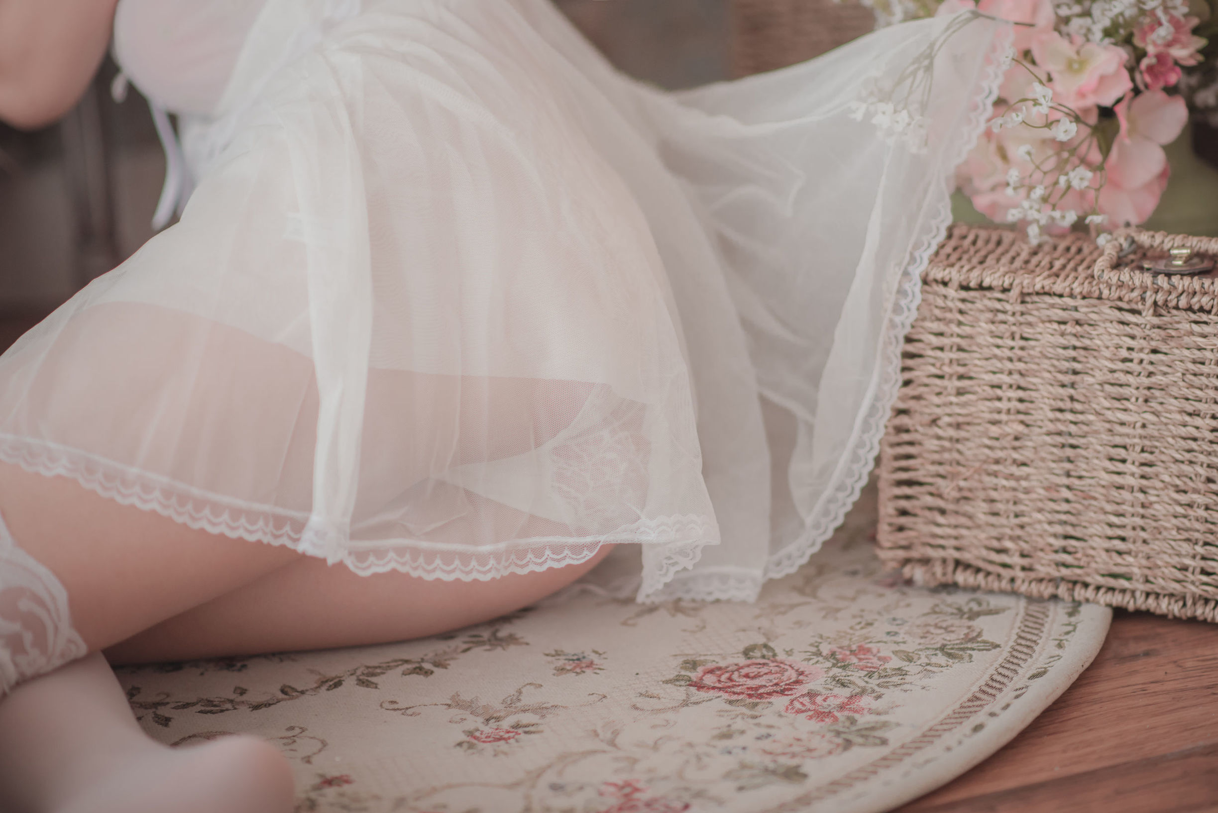  belle ta COS] Yoko Zhai Xia "Váy liền lụa trắng