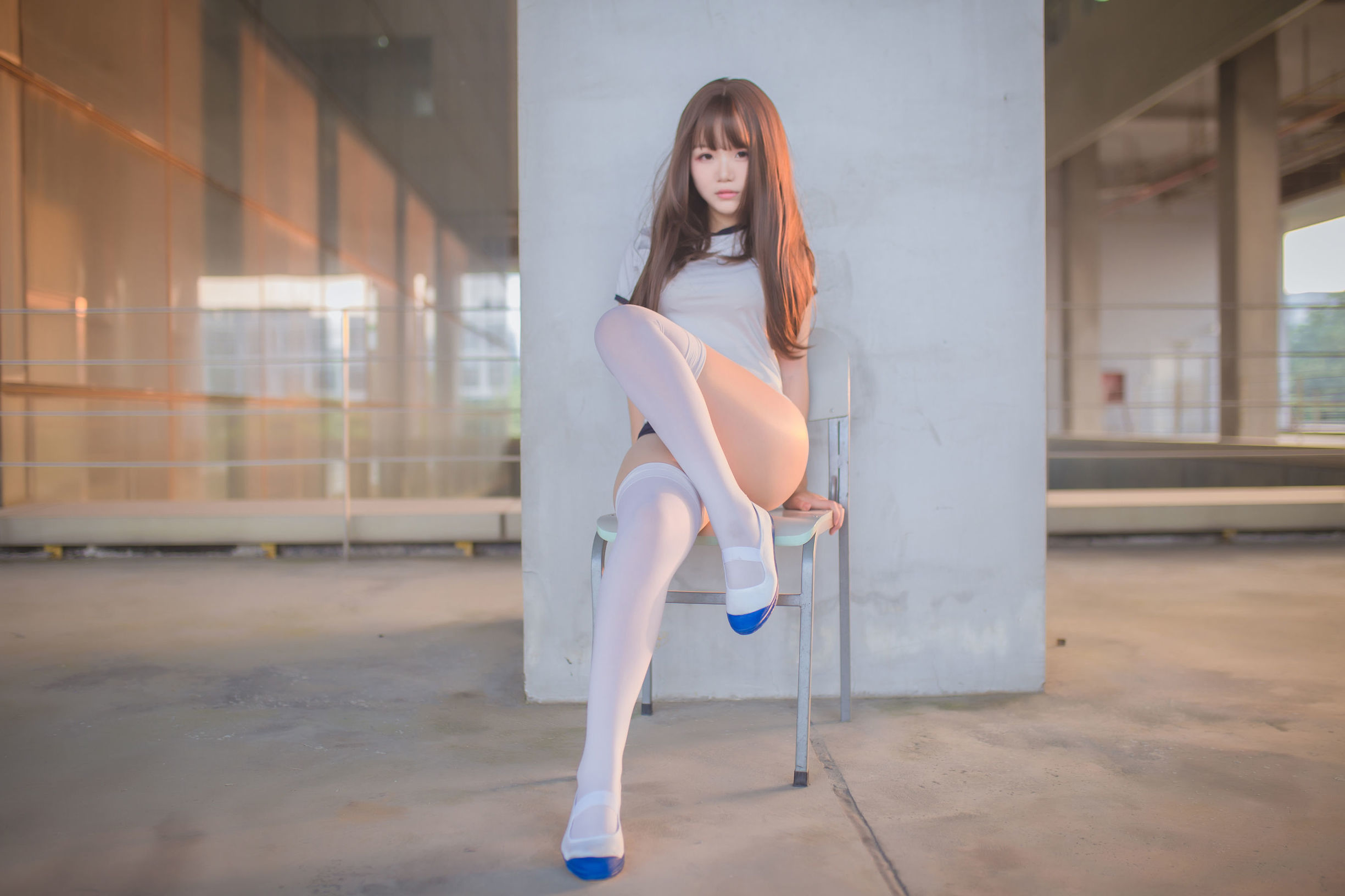  belle ta COS] Yoko Zhai Xia Cos - White Silk Bondage