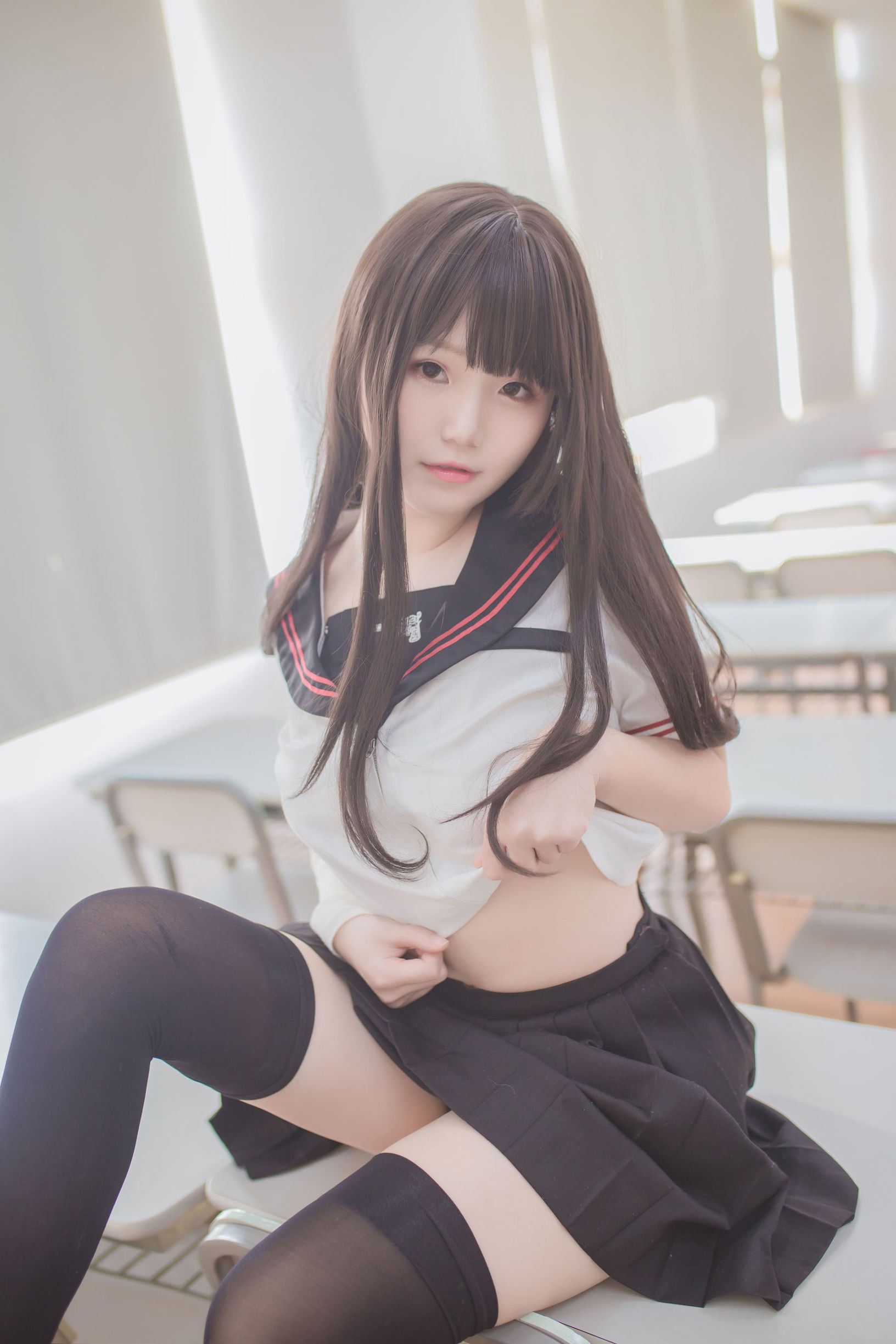 蘿莉COS] Yoko宅夏Cos - 黑絲JK