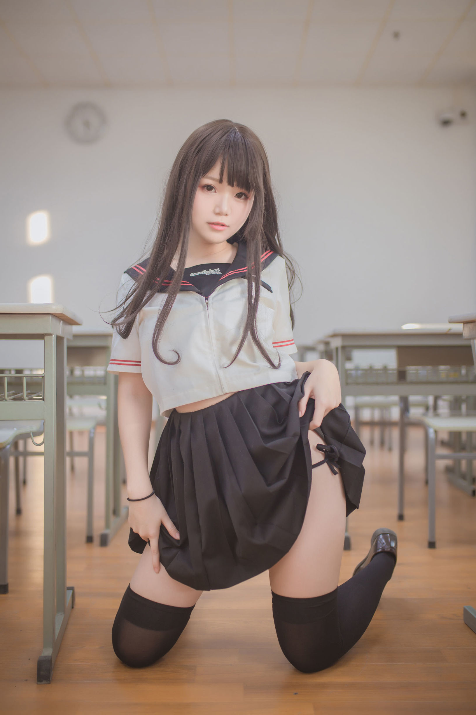 蘿莉COS] Yoko宅夏Cos - 黑絲JK