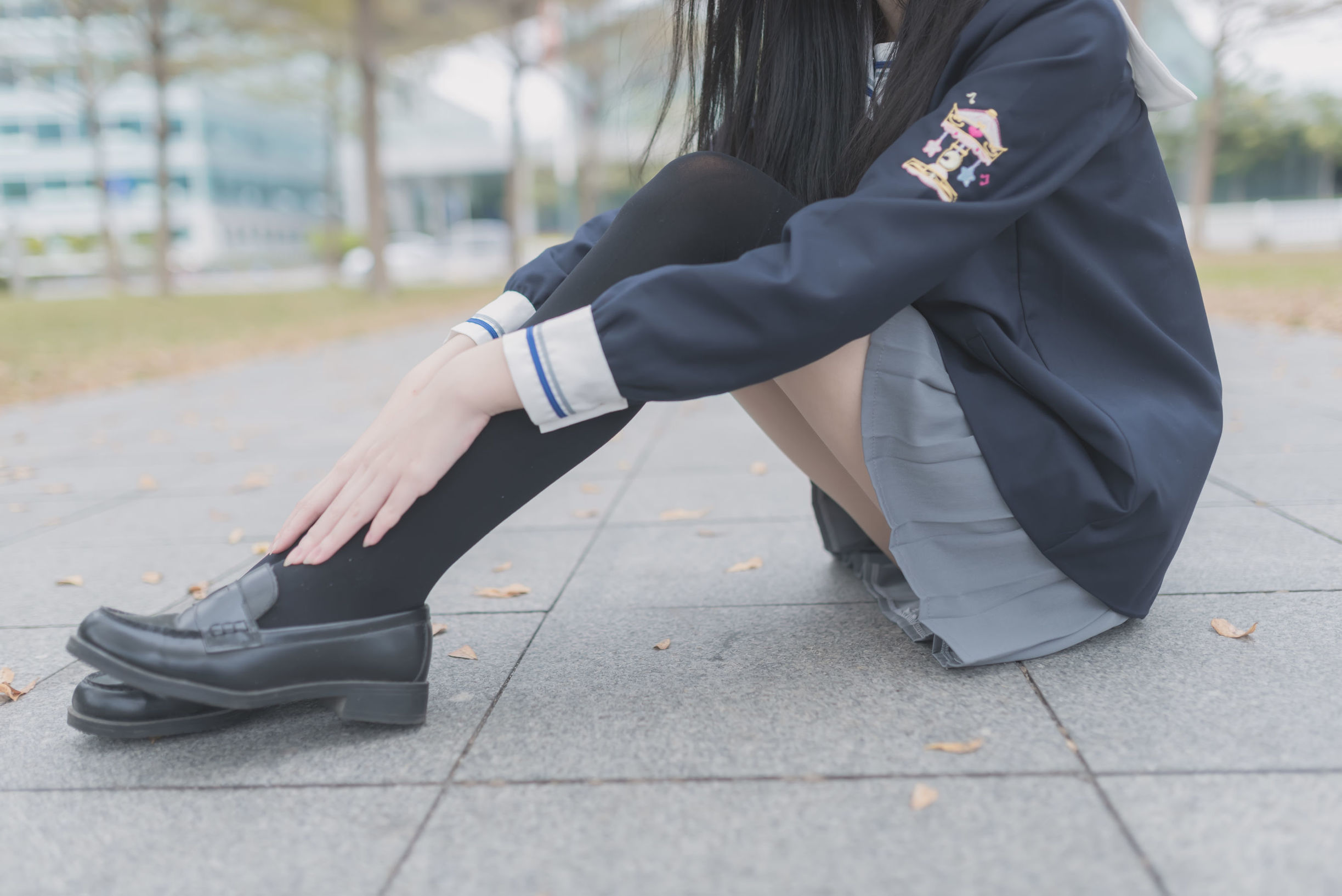 Wind Domain] No. 021: Schoolgirl Outdoor Black Silk 1