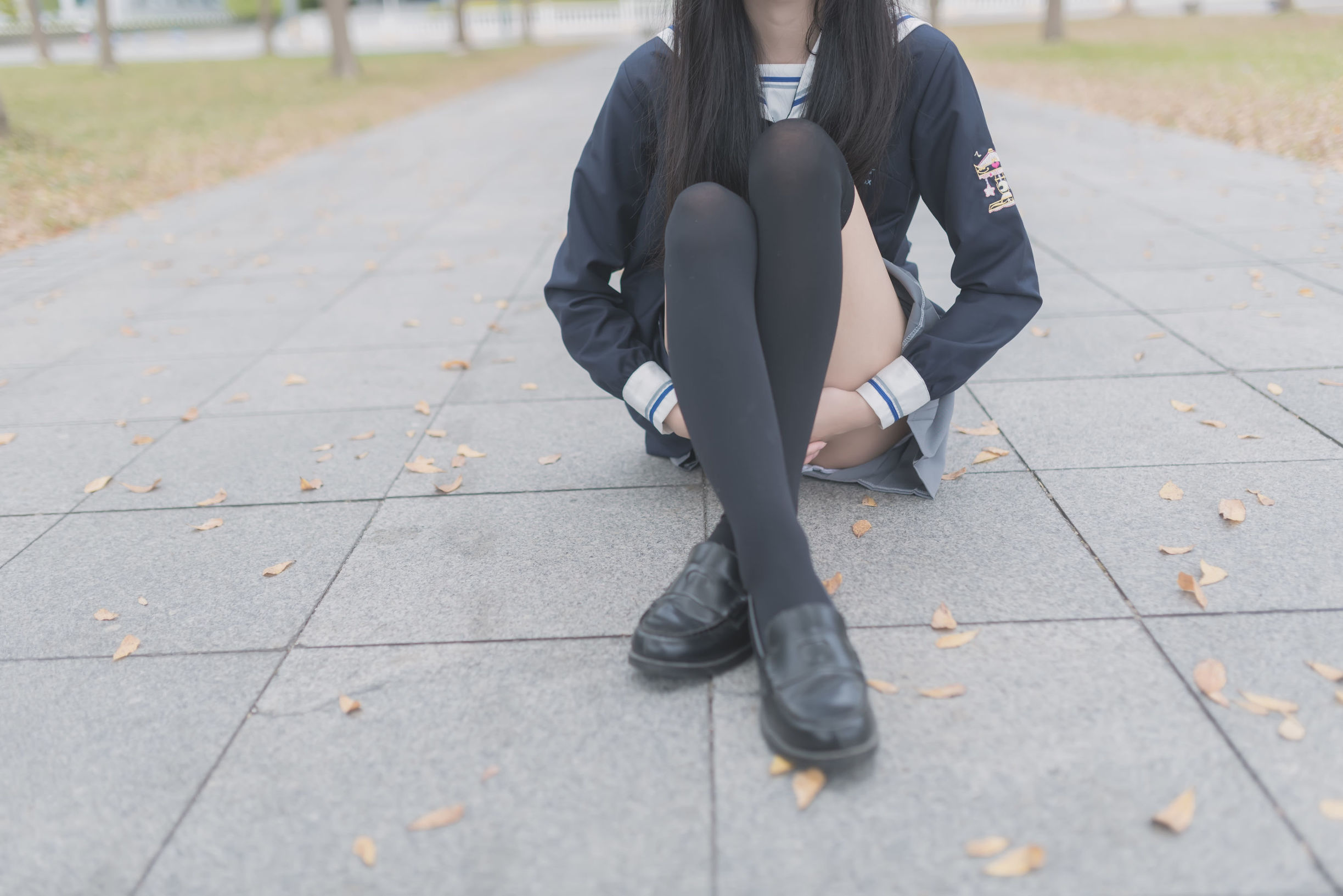 Wind Domain] No. 021: Schoolgirl Outdoor Black Silk 1