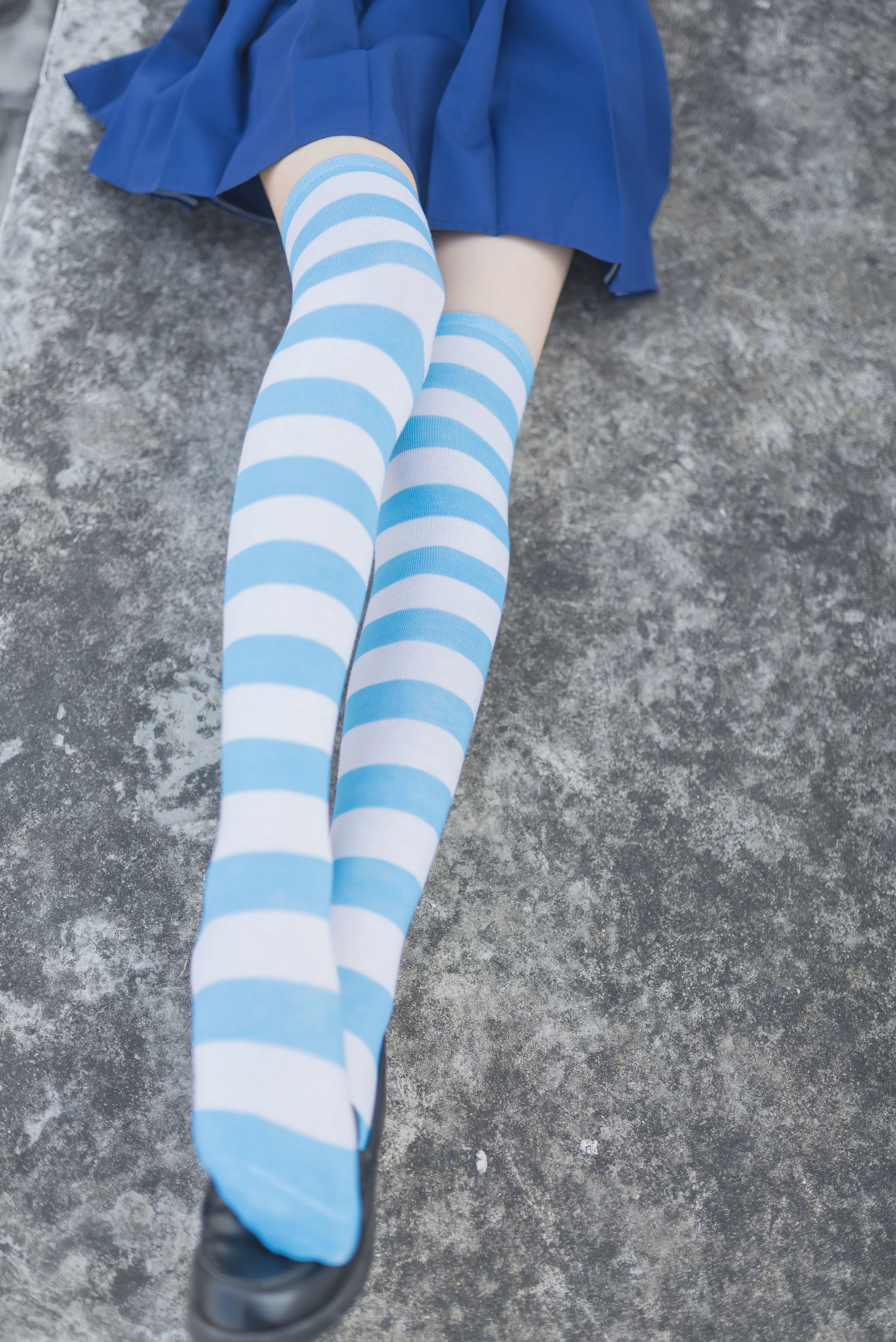 เขตแดนแห่งลม] NO.034 ลายทางสีน้ำเงินและสีขาว