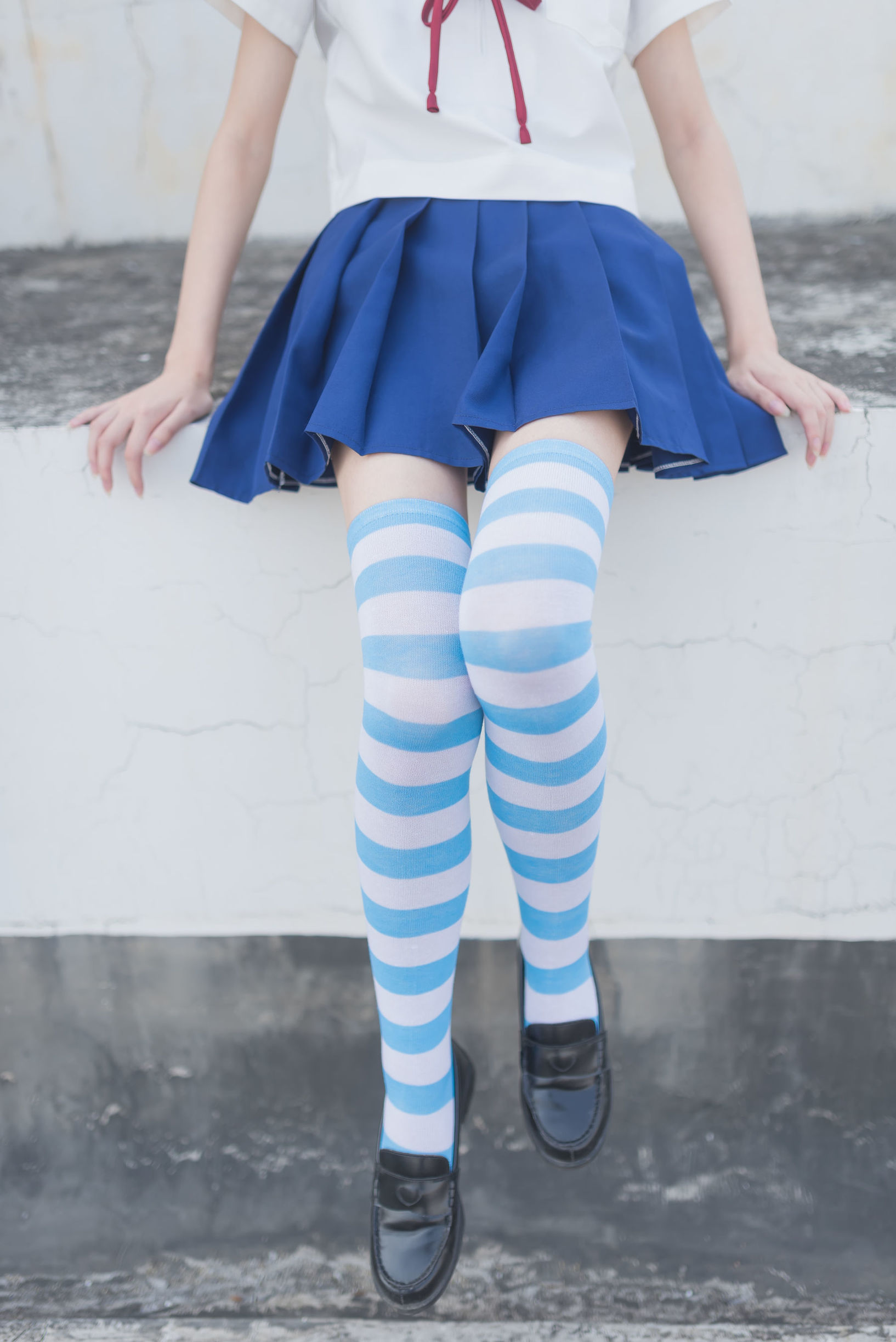 เขตแดนแห่งลม] NO.034 ลายทางสีน้ำเงินและสีขาว