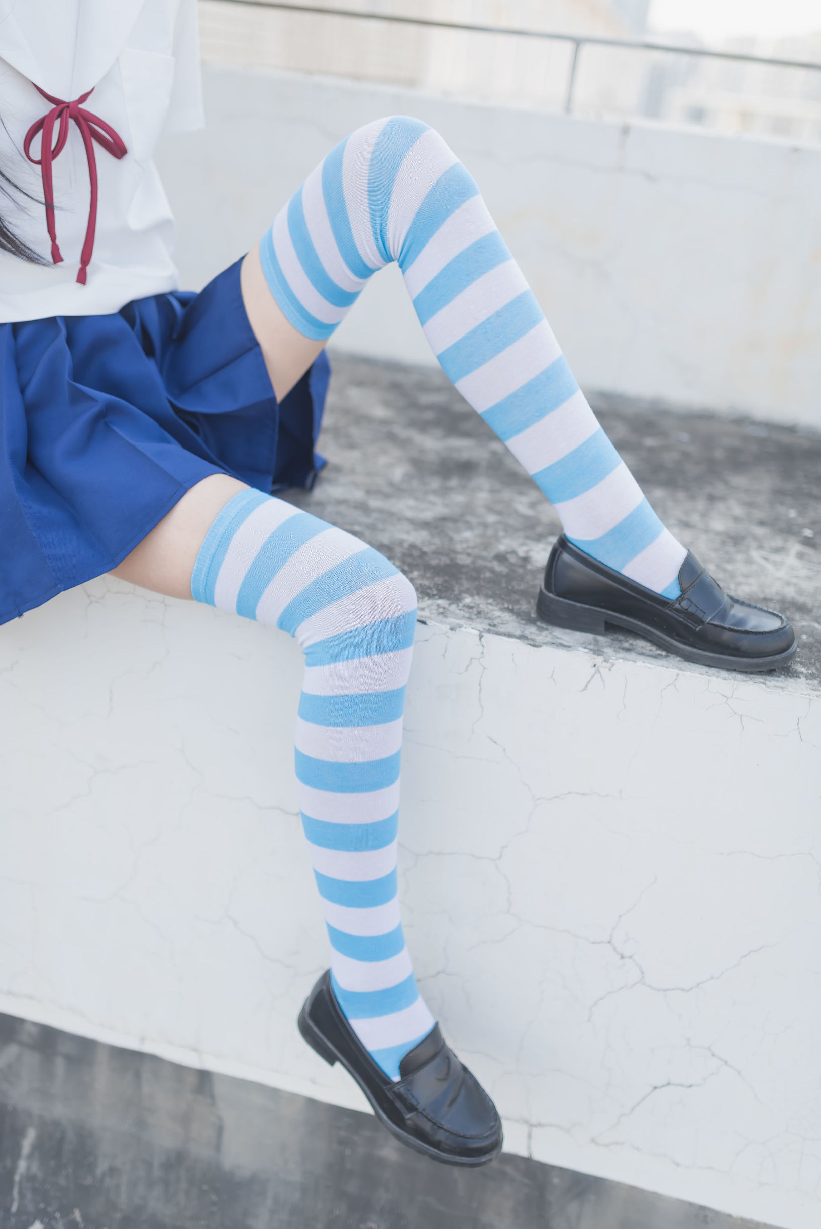เขตแดนแห่งลม] NO.034 ลายทางสีน้ำเงินและสีขาว