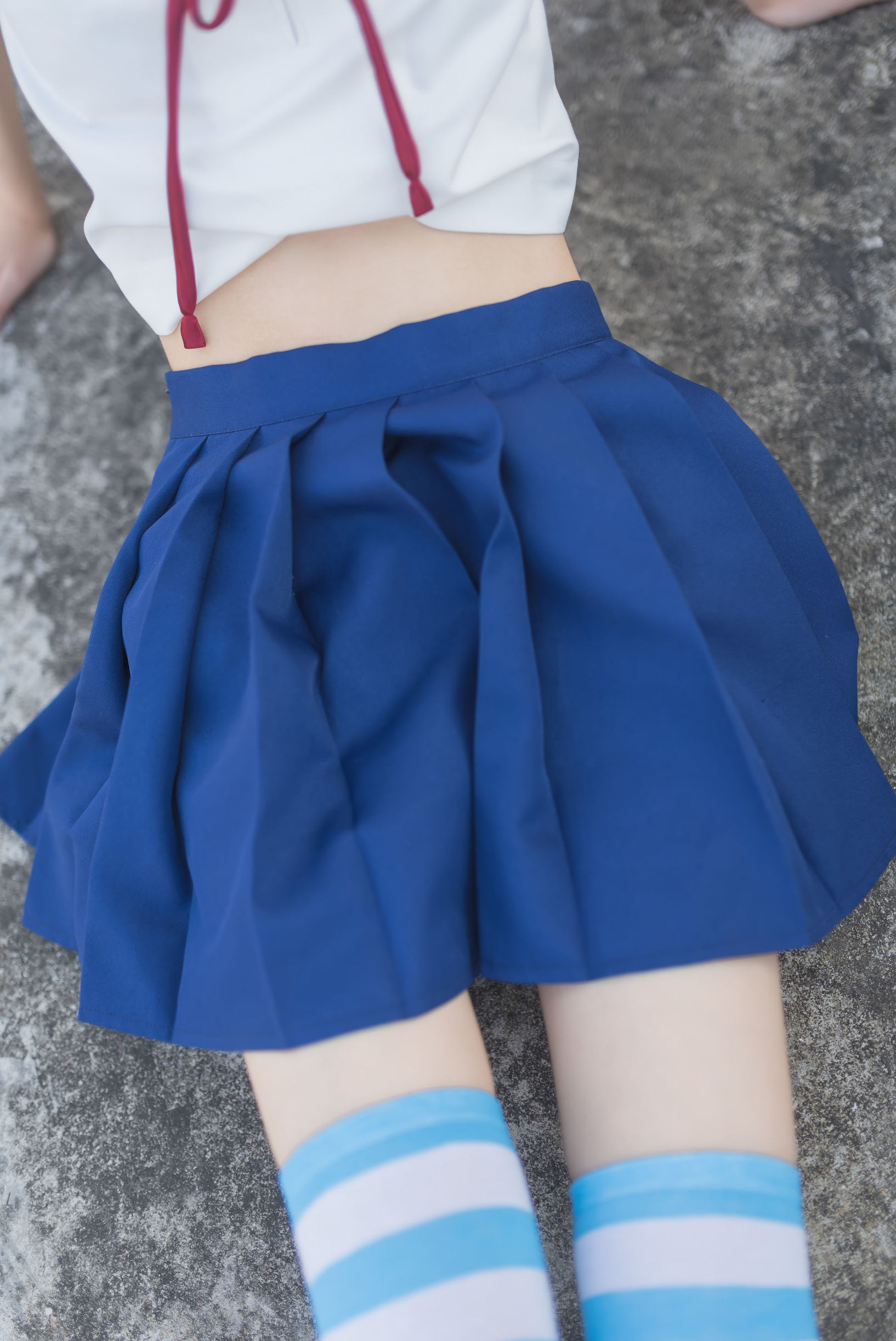 เขตแดนแห่งลม] NO.034 ลายทางสีน้ำเงินและสีขาว