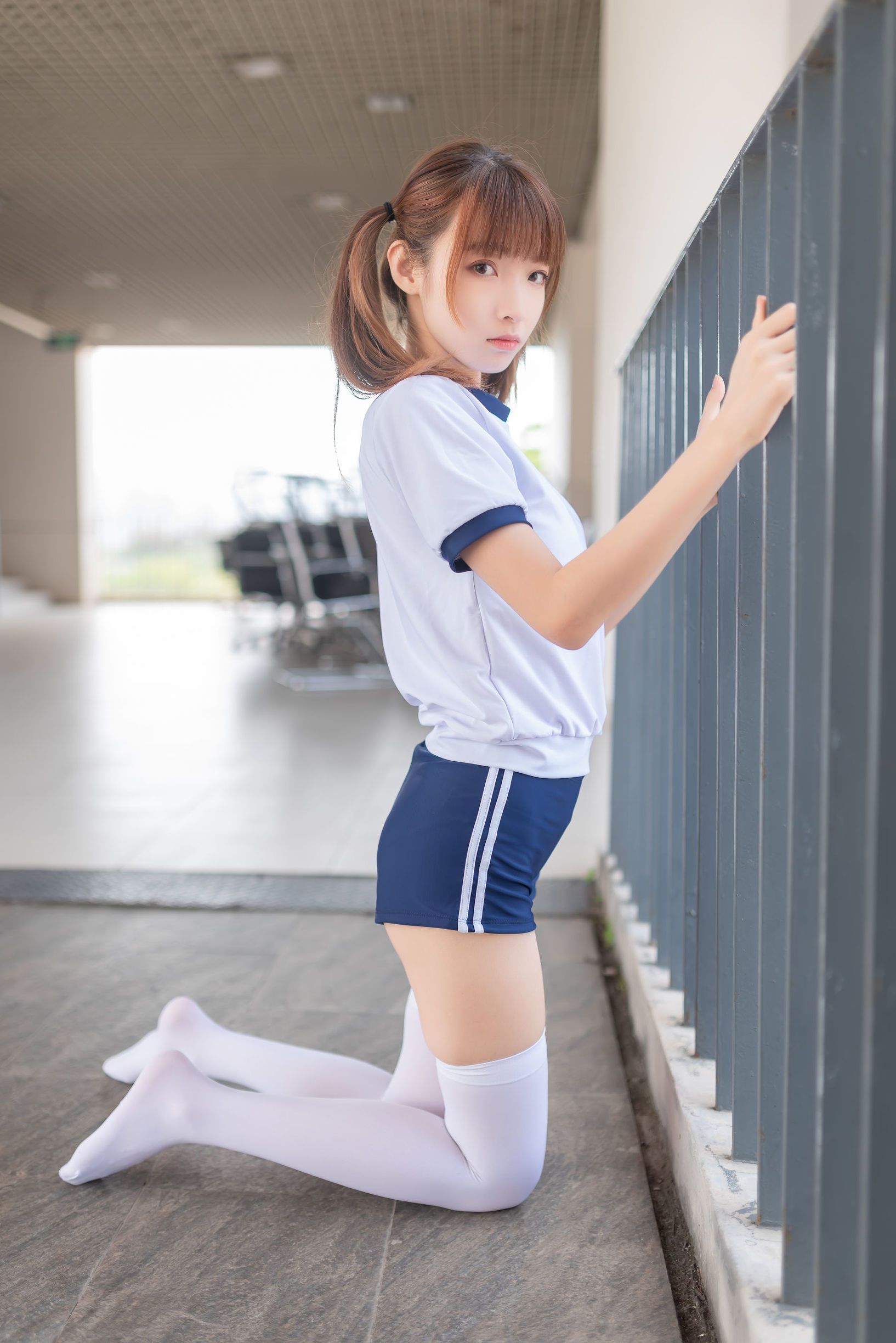 Realm of the Wind] No. 045 Fresh Gymnastics Uniform White Silk Girl Photo Collection