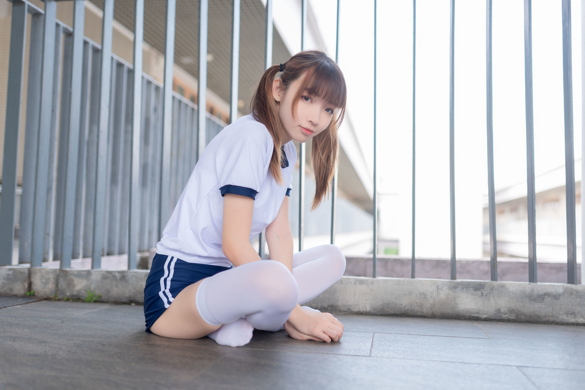 Realm of the Wind] No. 045 Fresh Gymnastics Uniform White Silk Girl Photo Collection