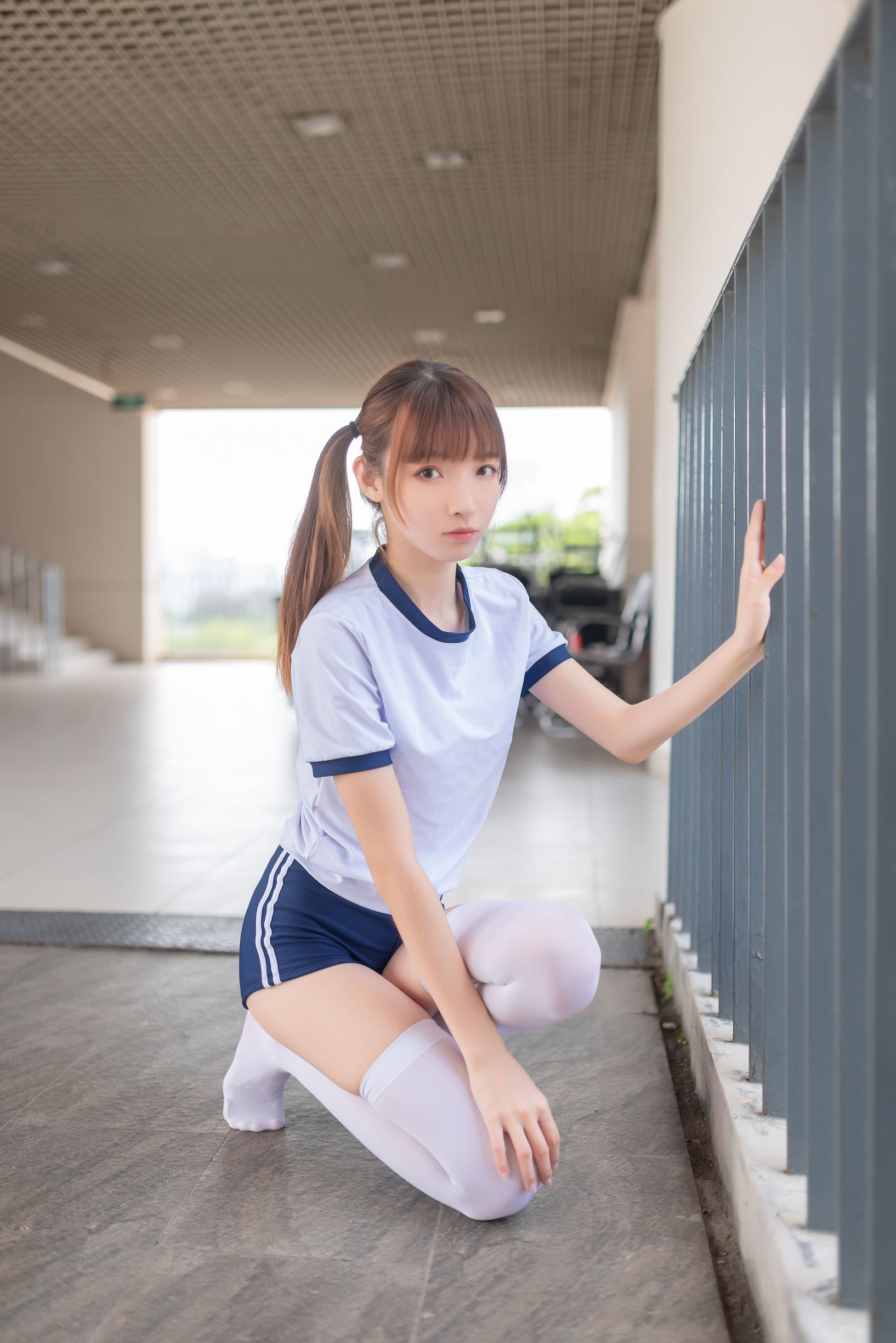 Realm of the Wind] No. 045 Fresh Gymnastics Uniform White Silk Girl Photo Collection