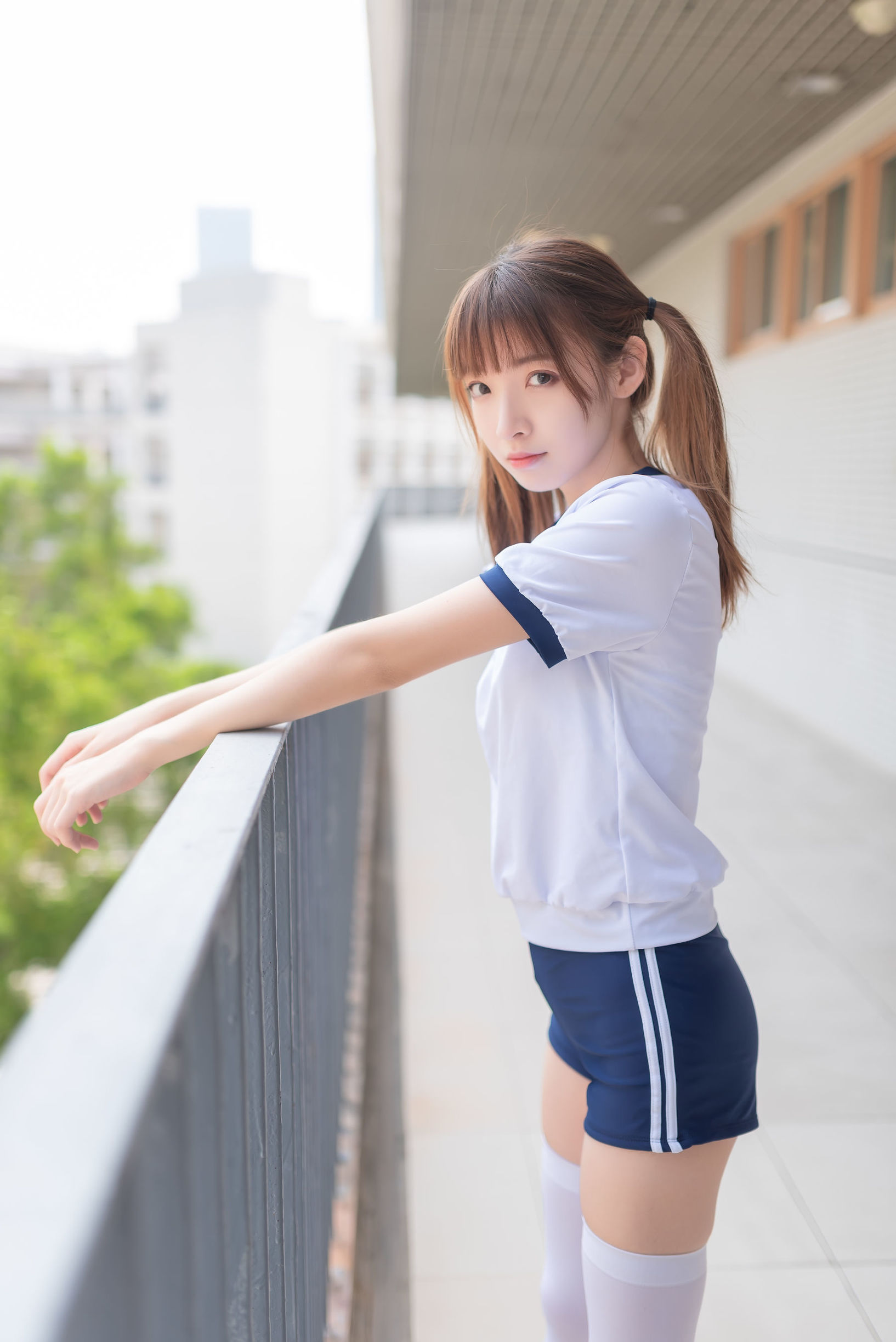 Realm of the Wind] No. 045 Fresh Gymnastics Uniform White Silk Girl Photo Collection
