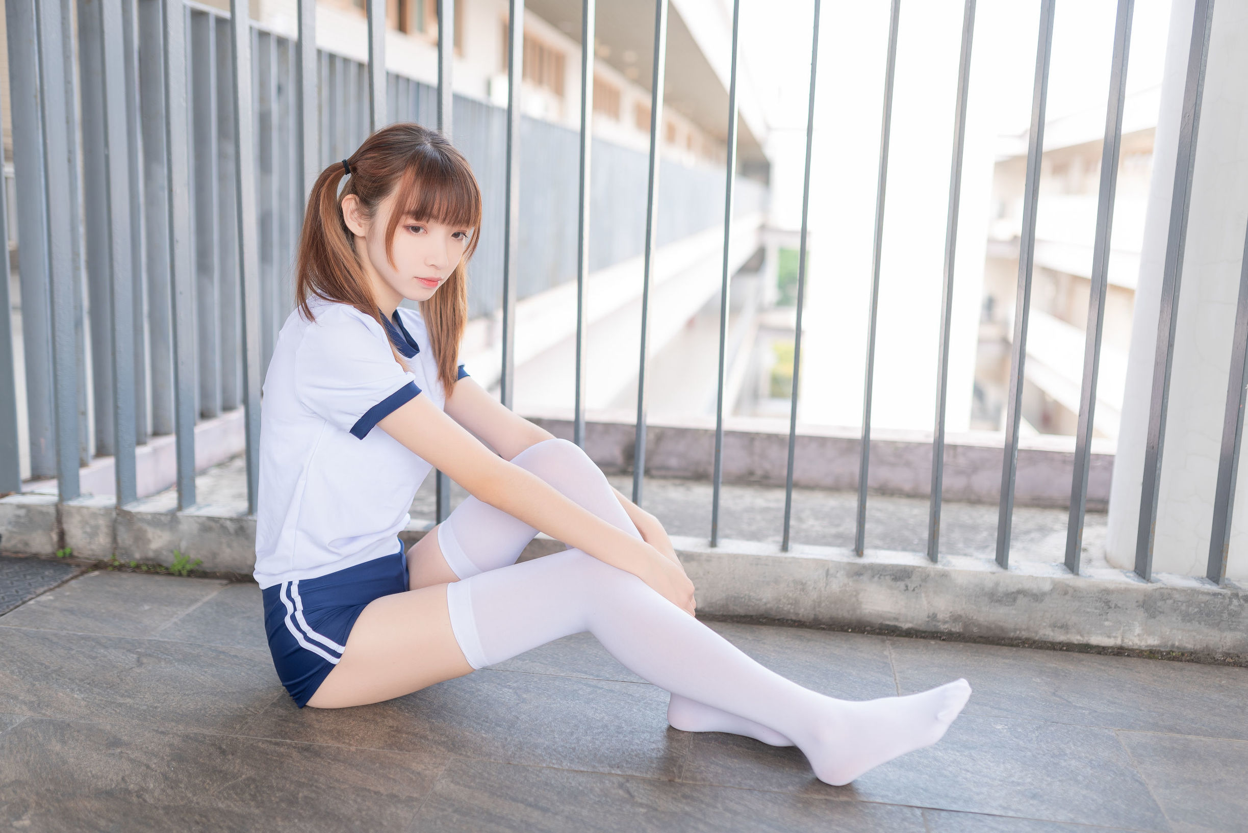Realm of the Wind] No. 045 Fresh Gymnastics Uniform White Silk Girl Photo Collection