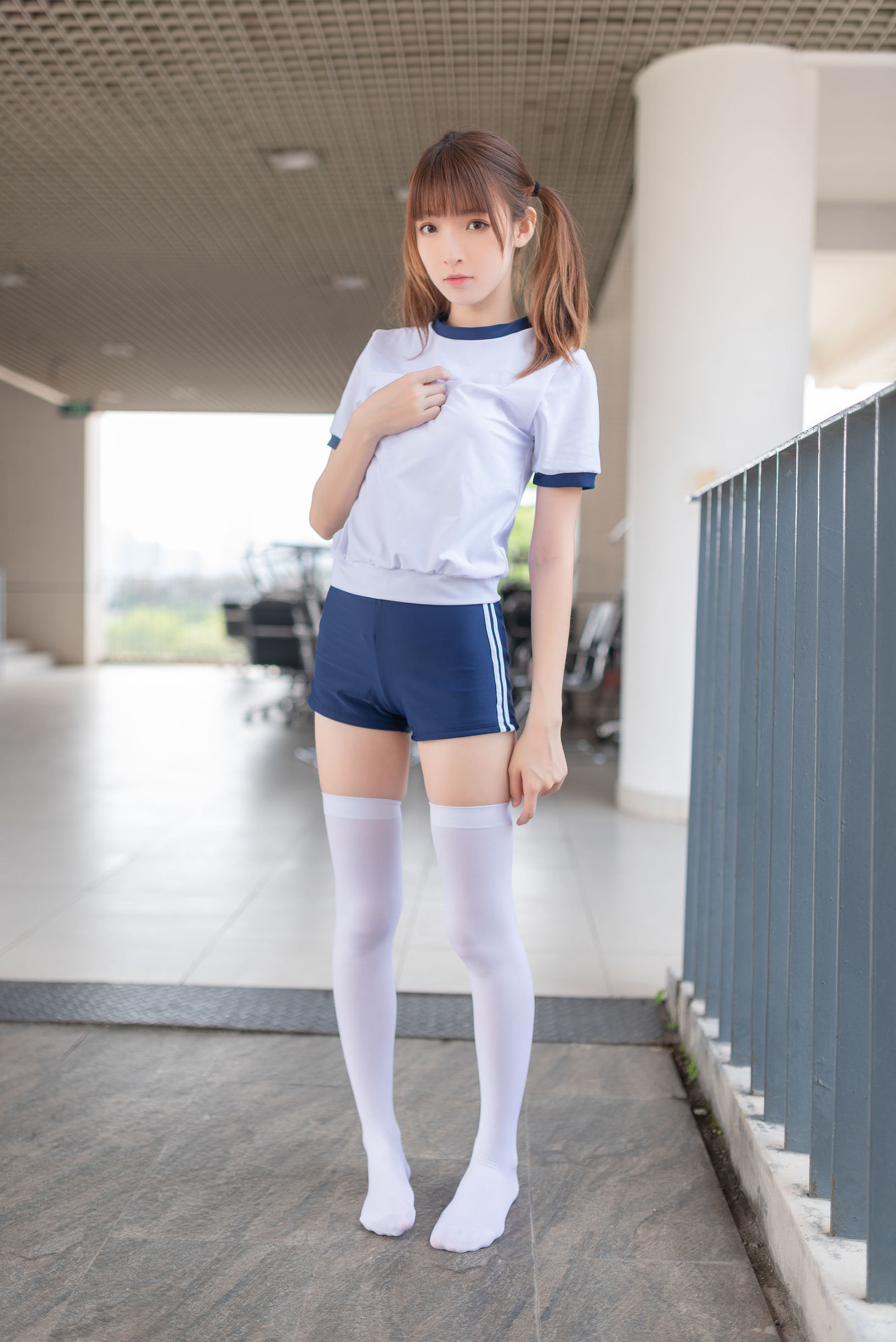 Realm of the Wind] No. 045 Fresh Gymnastics Uniform White Silk Girl Photo Collection