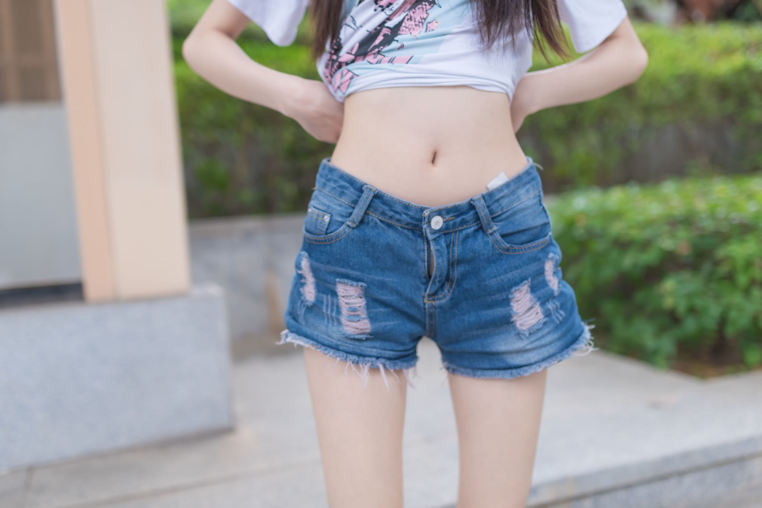 Phong Chi Lĩnh Vực] NO.058 Quần short jeans siêu ngắn