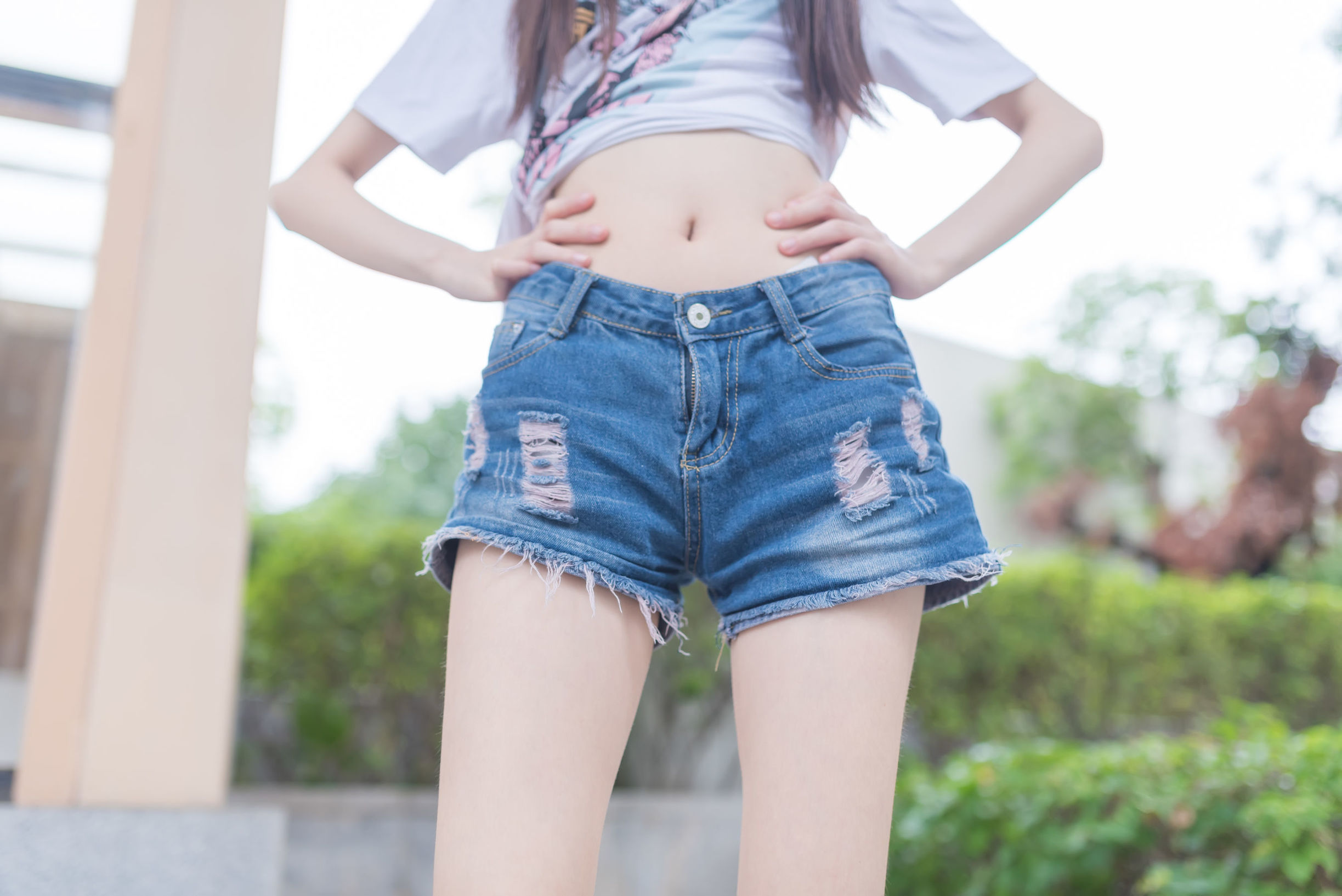 Phong Chi Lĩnh Vực] NO.058 Quần short jeans siêu ngắn