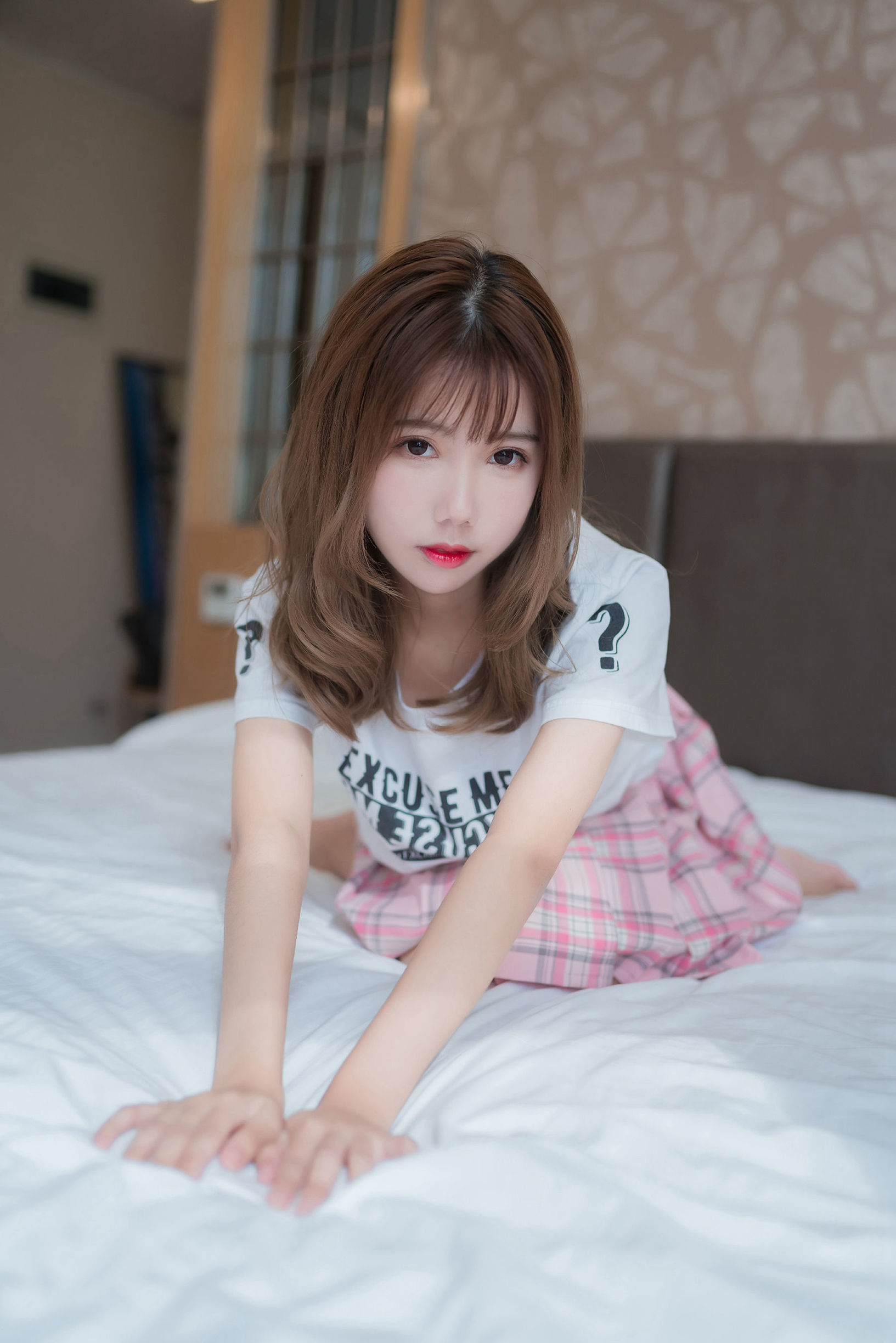 풍지영역] NO.066 초미 기질 격자 스커트 소녀
