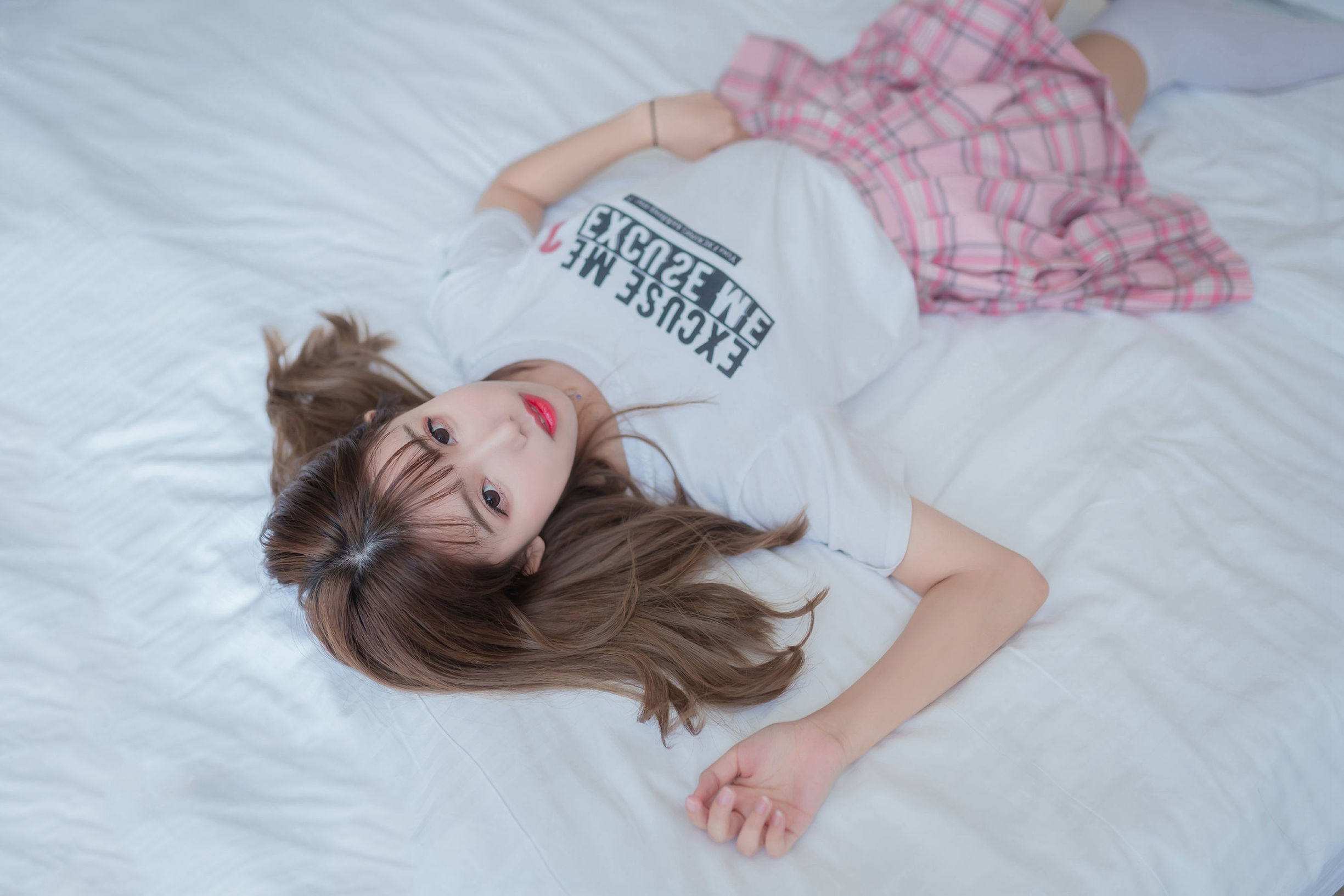 풍지영역] NO.066 초미 기질 격자 스커트 소녀