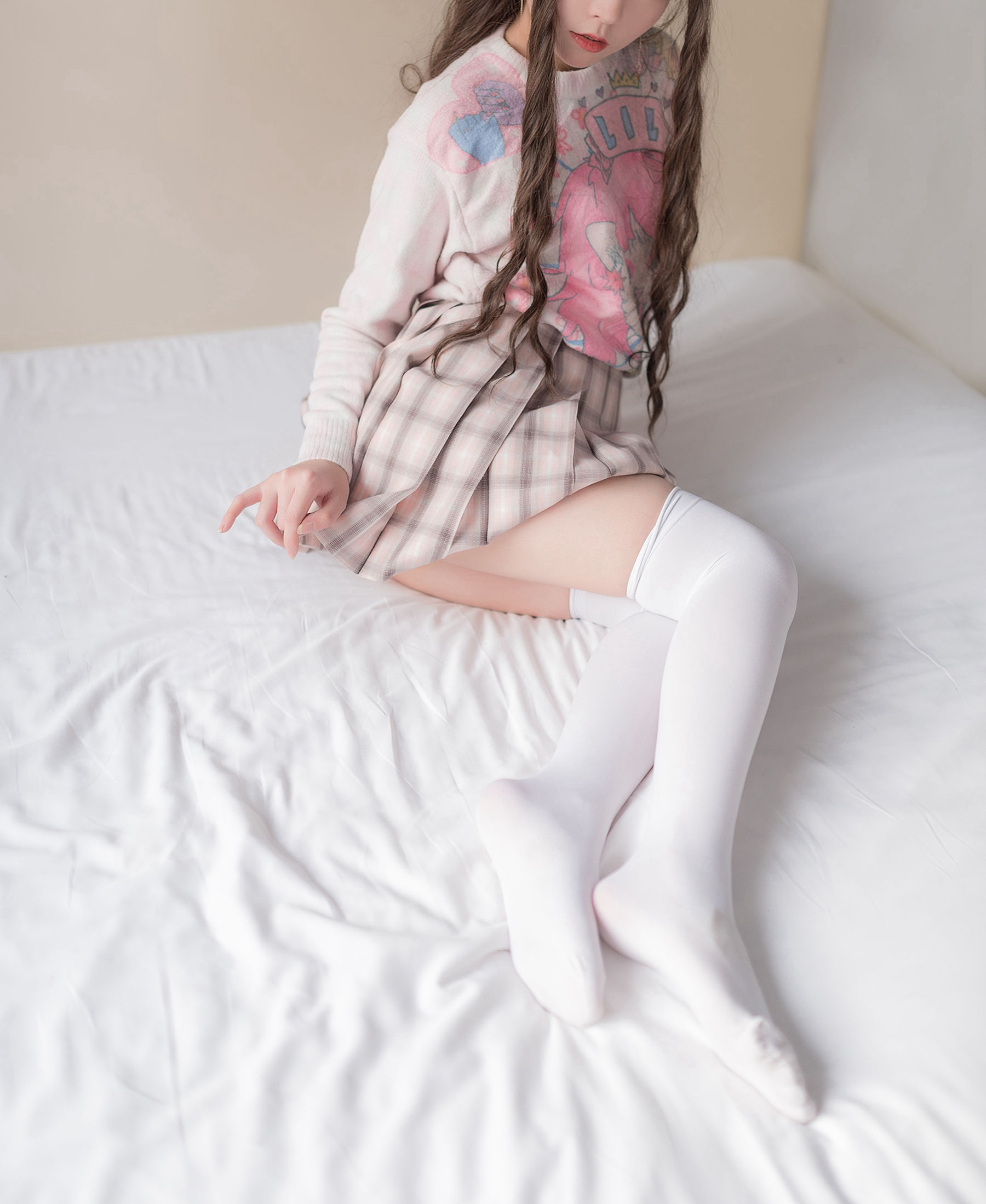 Domain of the Wind] No. 087 Bathroom Japanese-style Over-the-knee White Silk