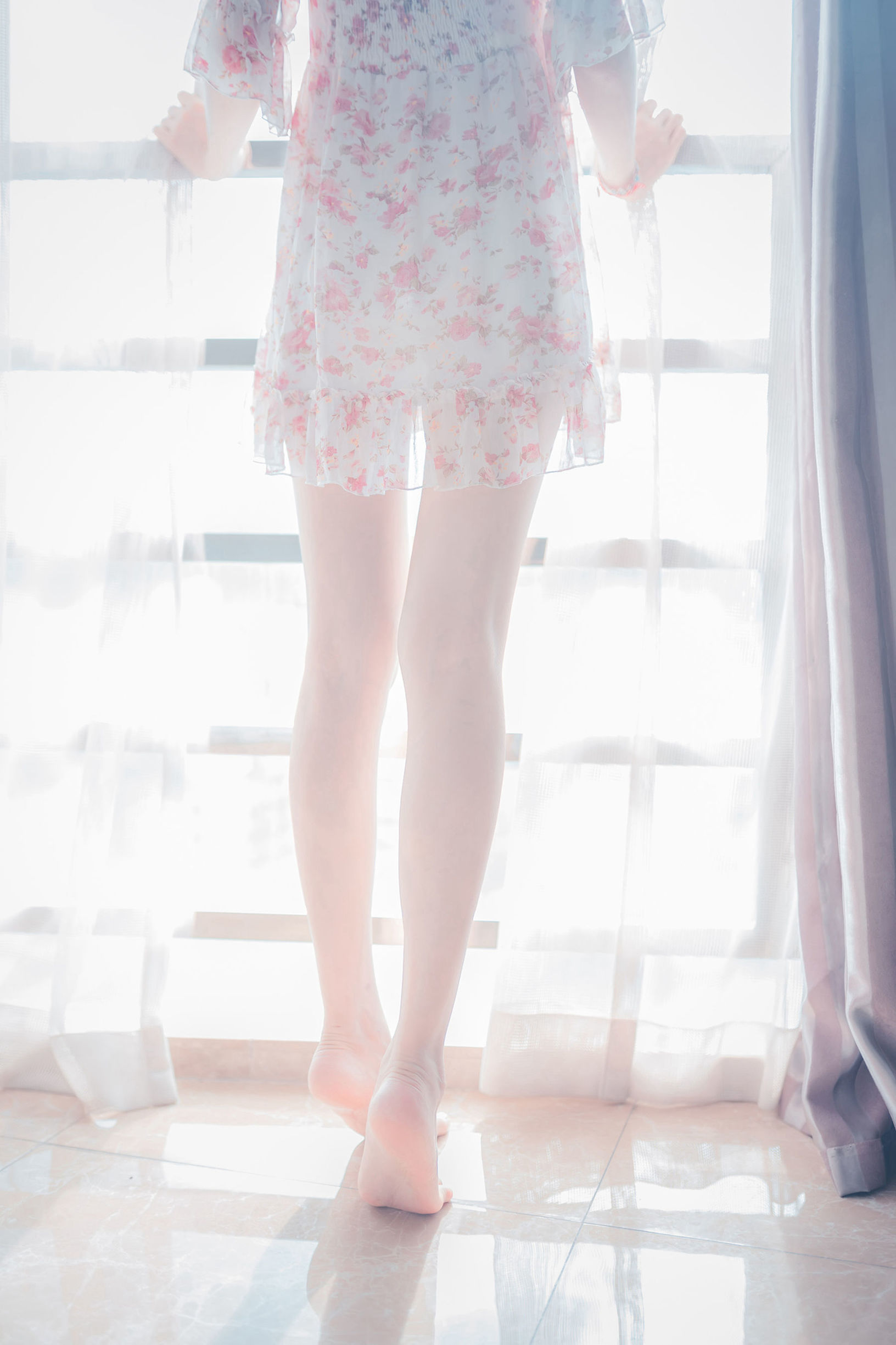 Phong Chi Lĩnh Vực] NO.105 Váy chiffon in họa tiết hoa
