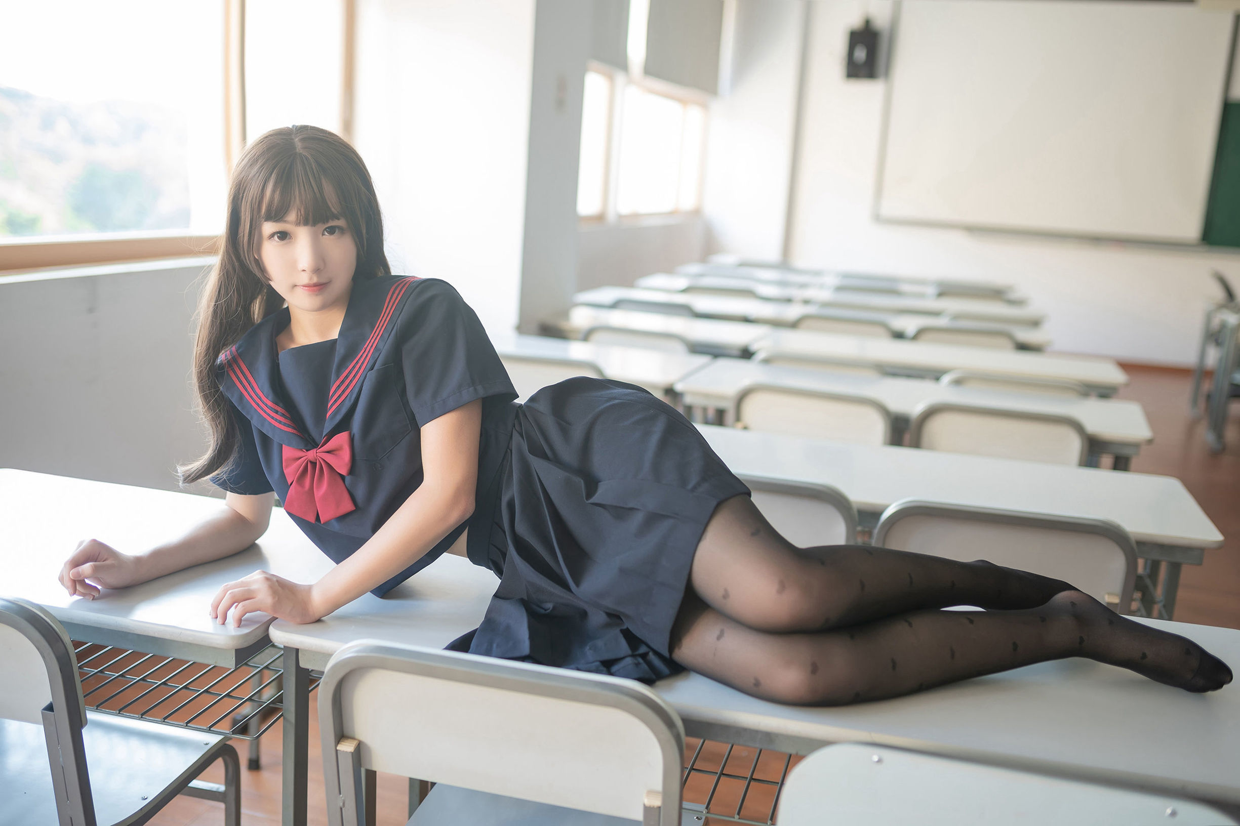 風之領域] NO.127 愛心黑絲學妹