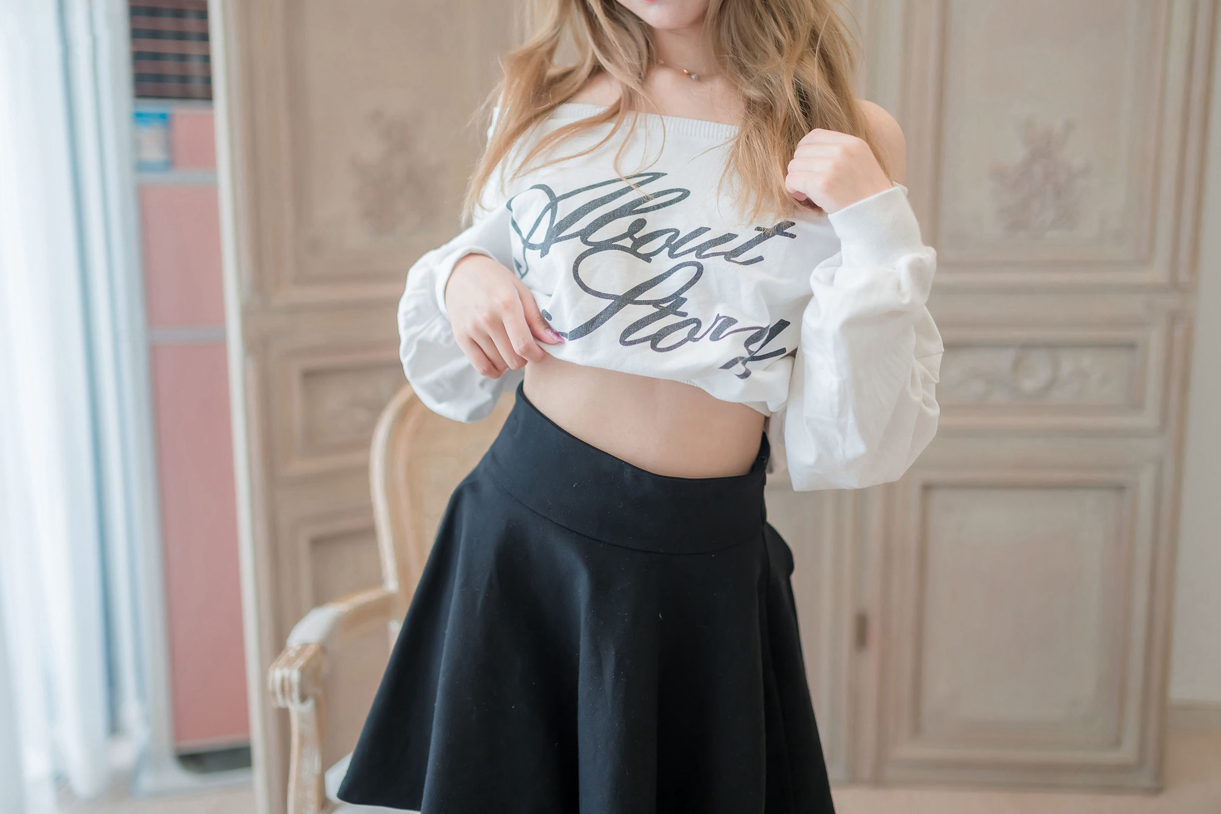 Realm of the Wind] No.130 Ultra-thin Black Silk Short Skirt