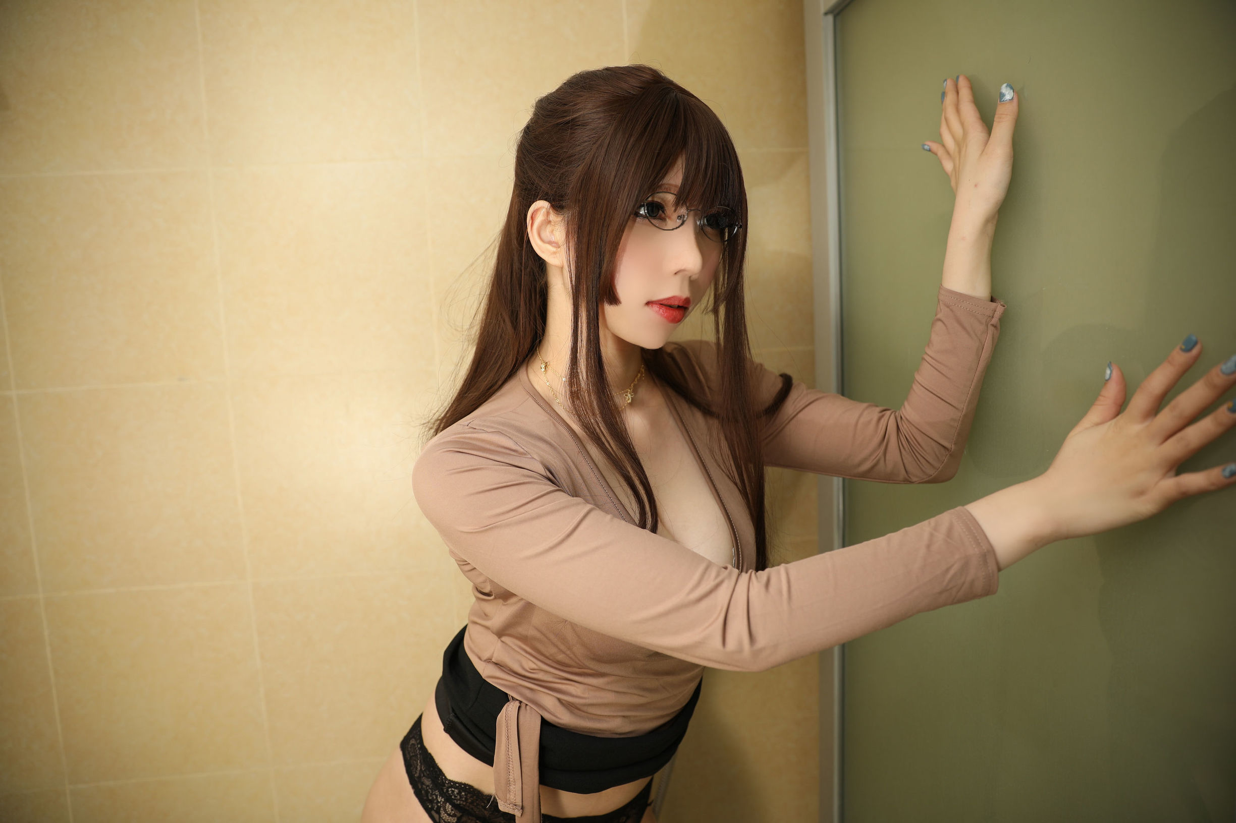 COS Welfare] 2D Busty Beauty Shiki Kano - Lust Bathroom