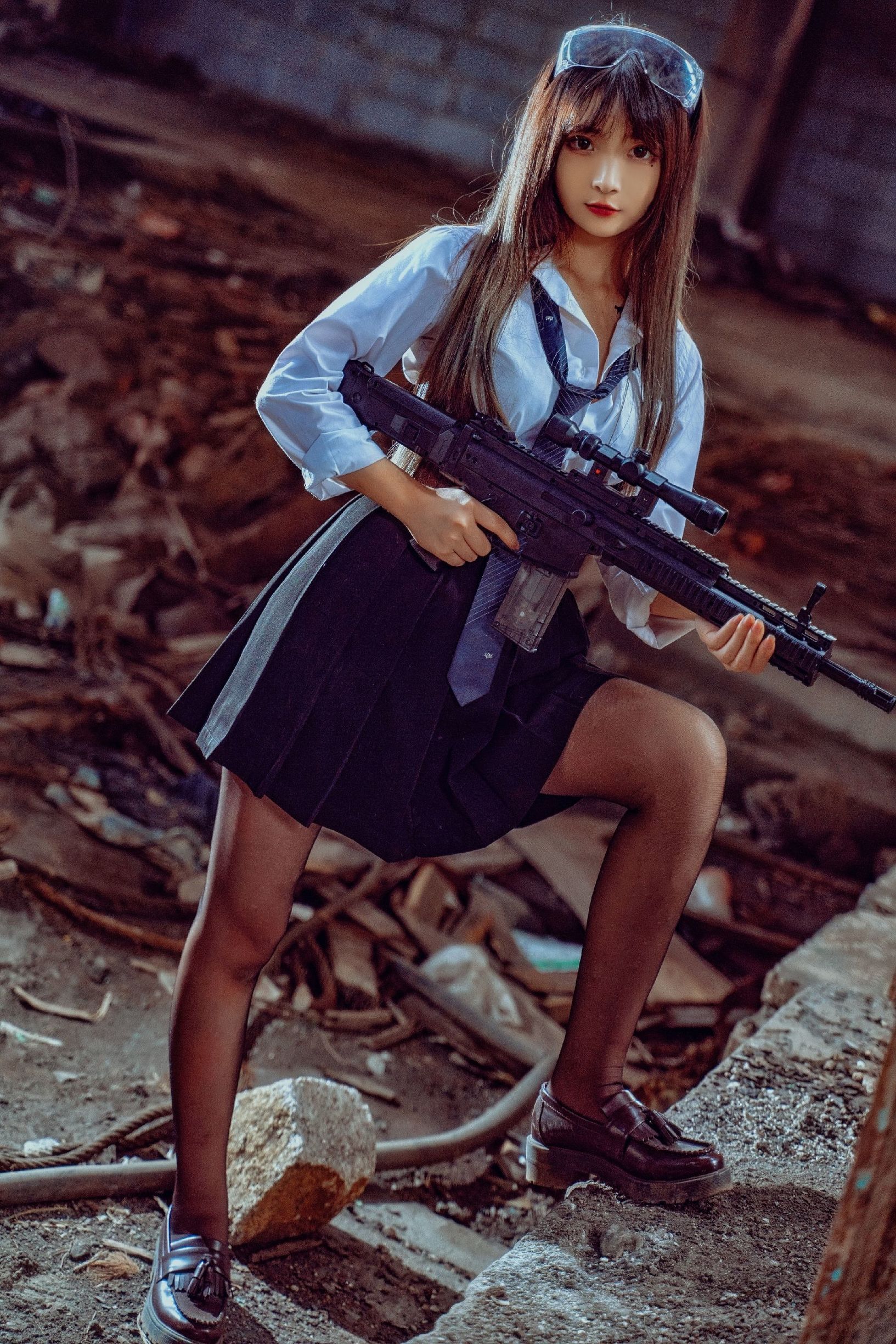 コスプレ福利] 二次元美女古川カグラ - 武装JK