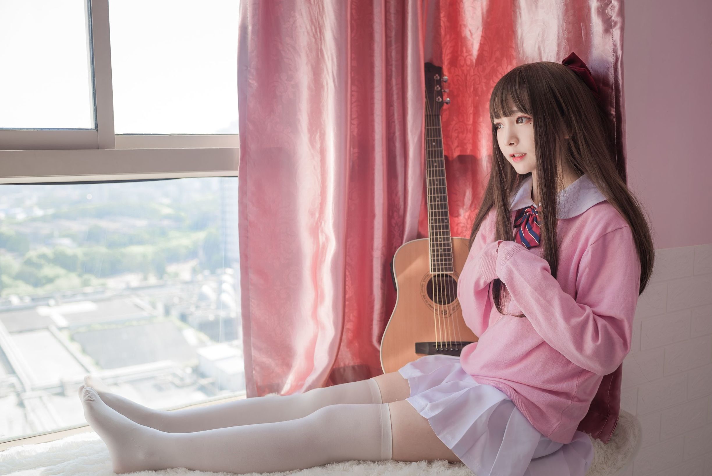COS Phúc lợi] Người đẹp 2D Furukawa Kagura - JK Màu hồng