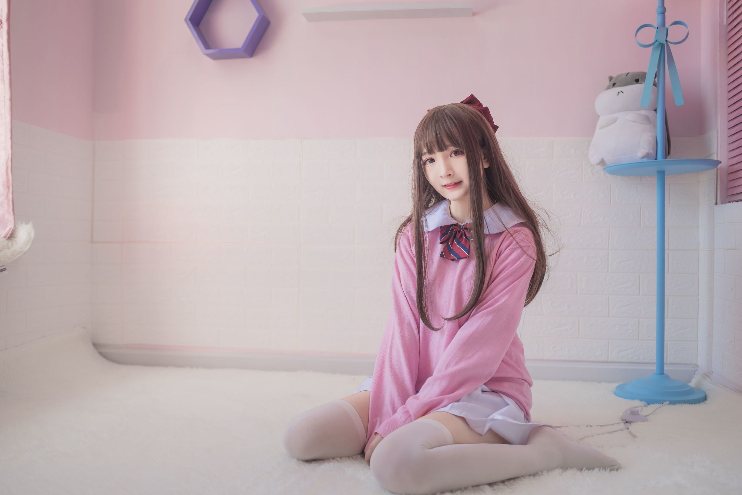 COS Phúc lợi] Người đẹp 2D Furukawa Kagura - JK Màu hồng