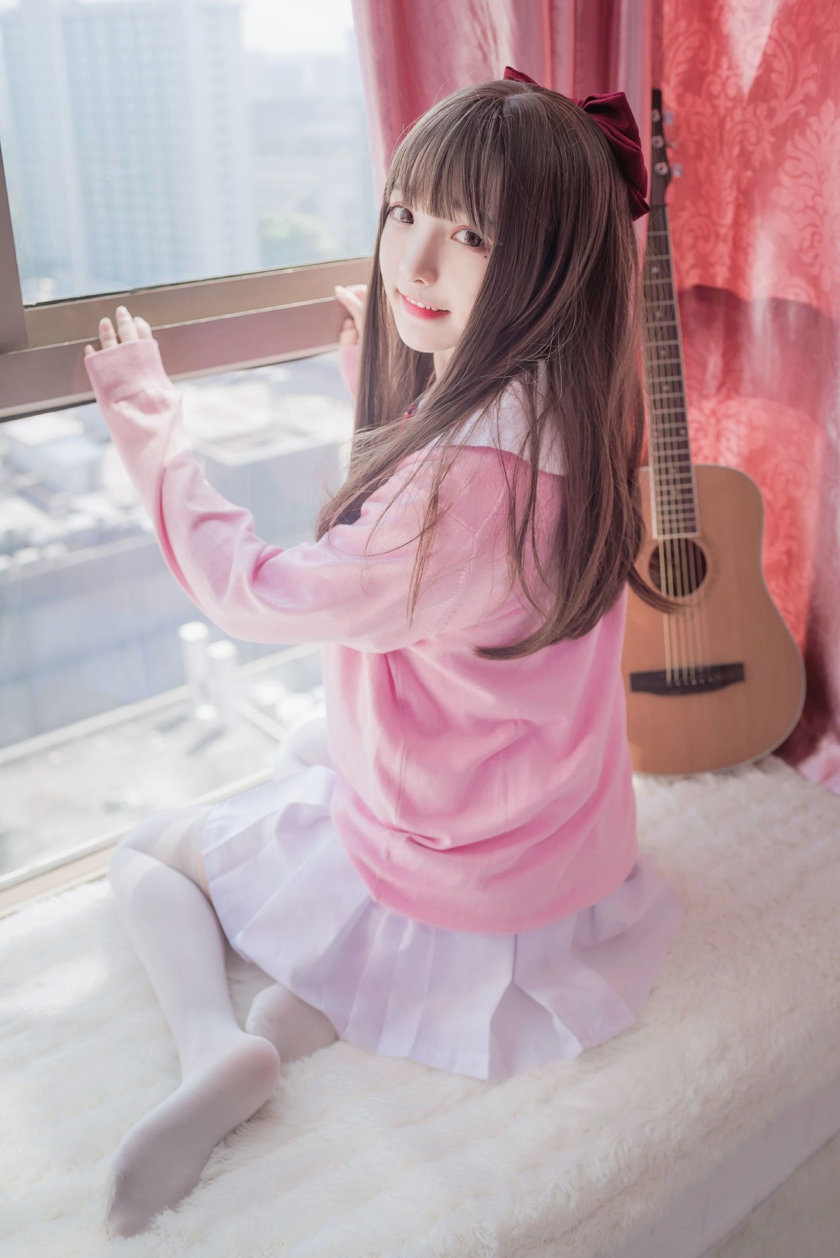 COS Phúc lợi] Người đẹp 2D Furukawa Kagura - JK Màu hồng