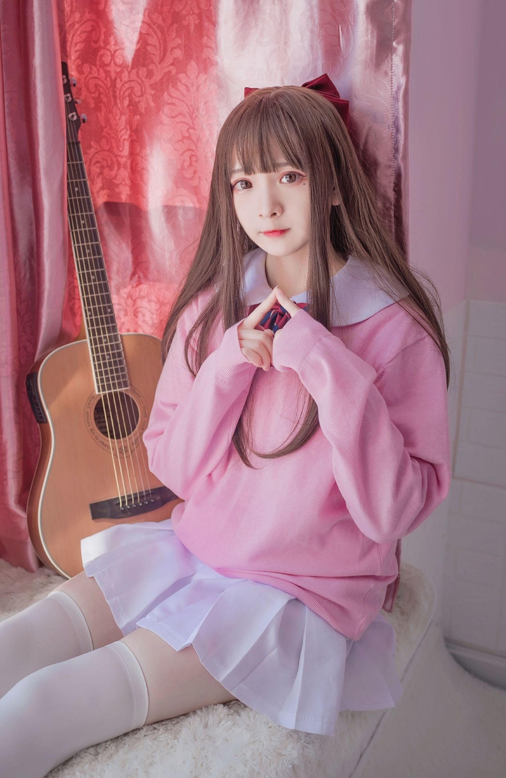 COS福利] 二次元美女古川卡古拉 - 粉色JK