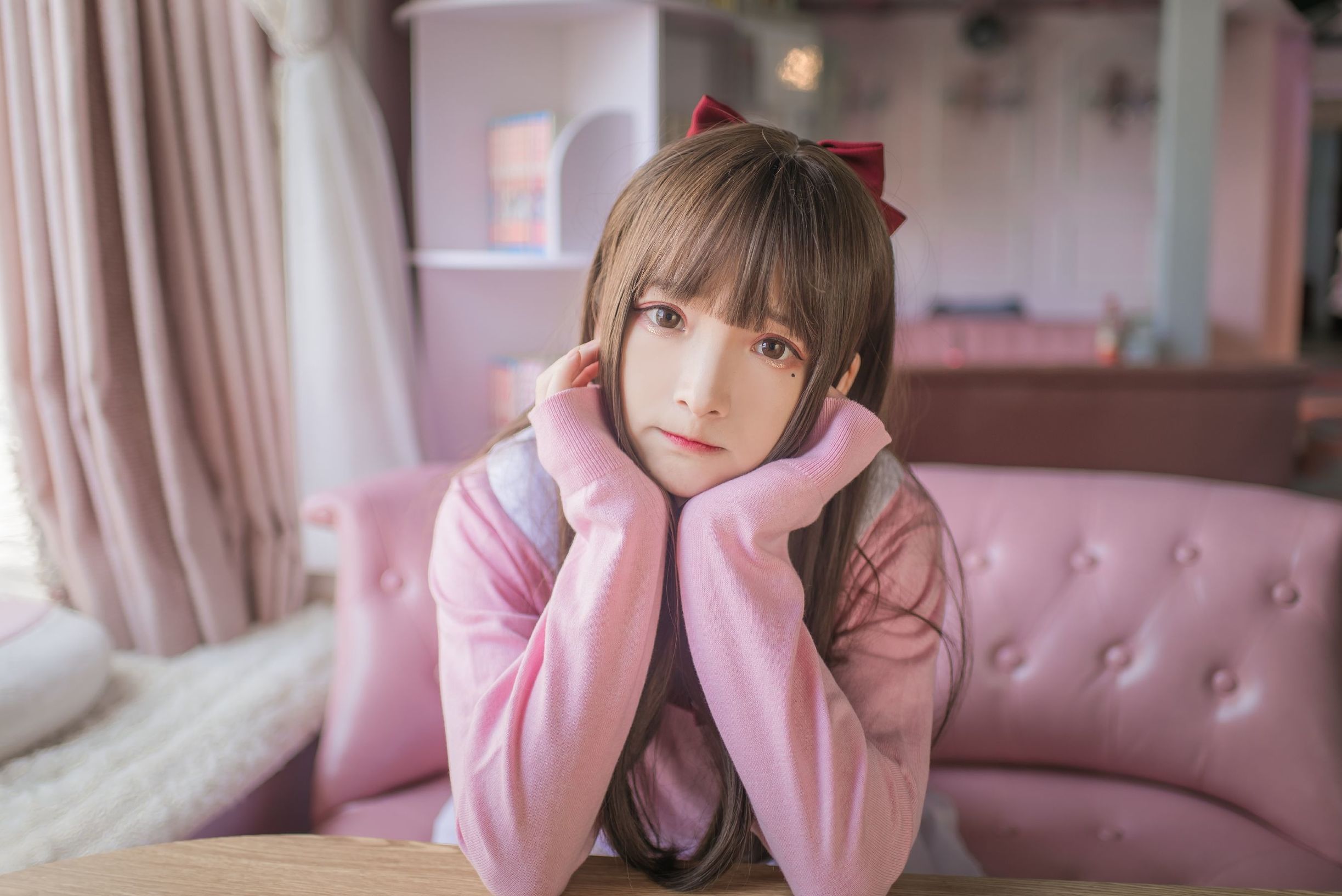 COS Phúc lợi] Người đẹp 2D Furukawa Kagura - JK Màu hồng