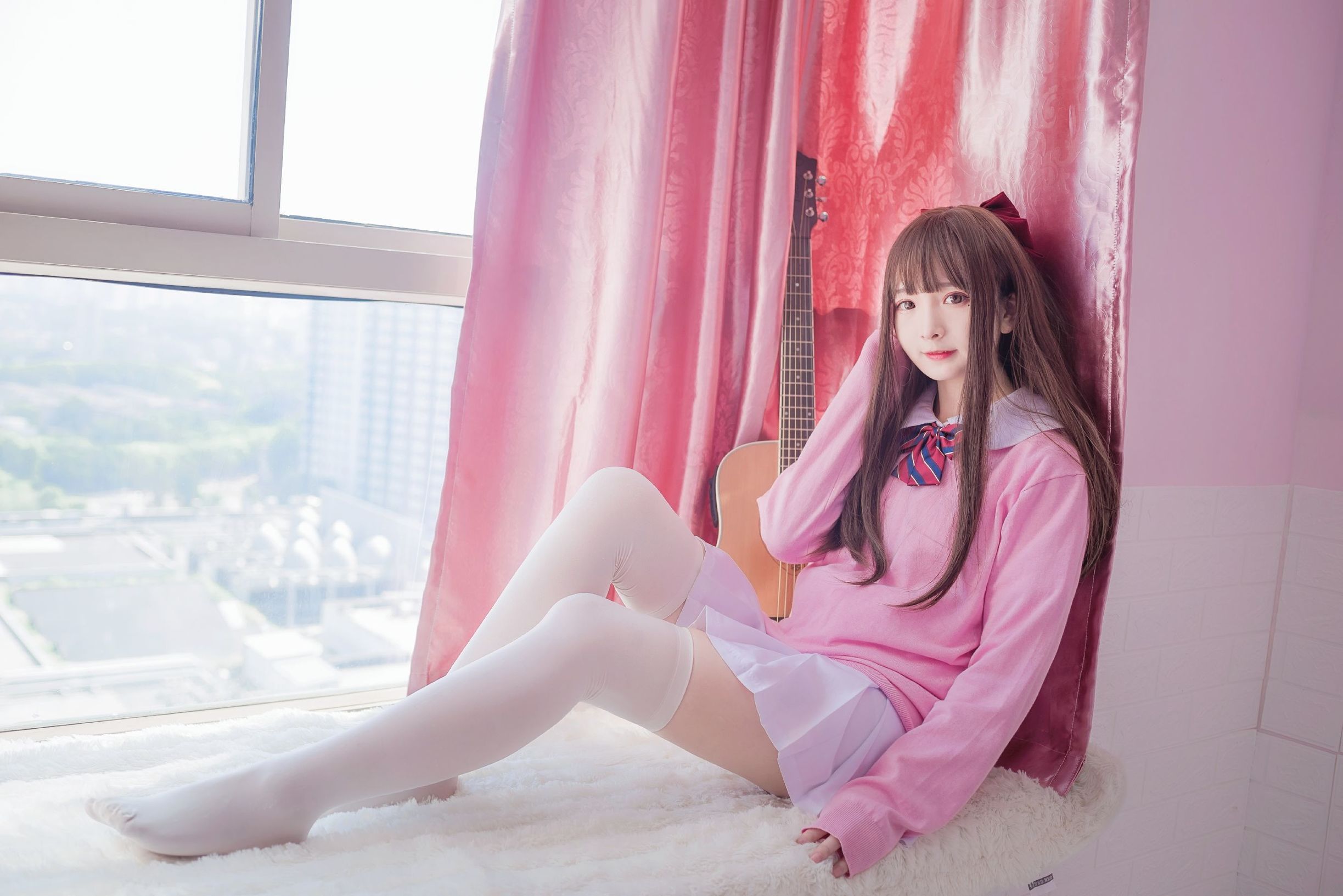COS Phúc lợi] Người đẹp 2D Furukawa Kagura - JK Màu hồng