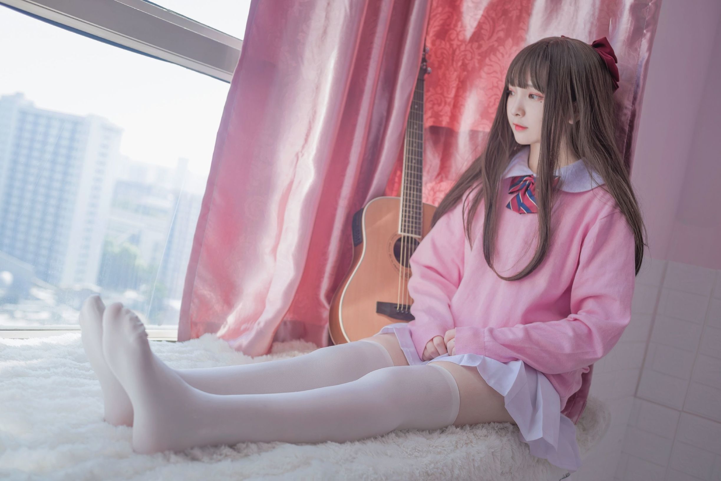 COS Phúc lợi] Người đẹp 2D Furukawa Kagura - JK Màu hồng