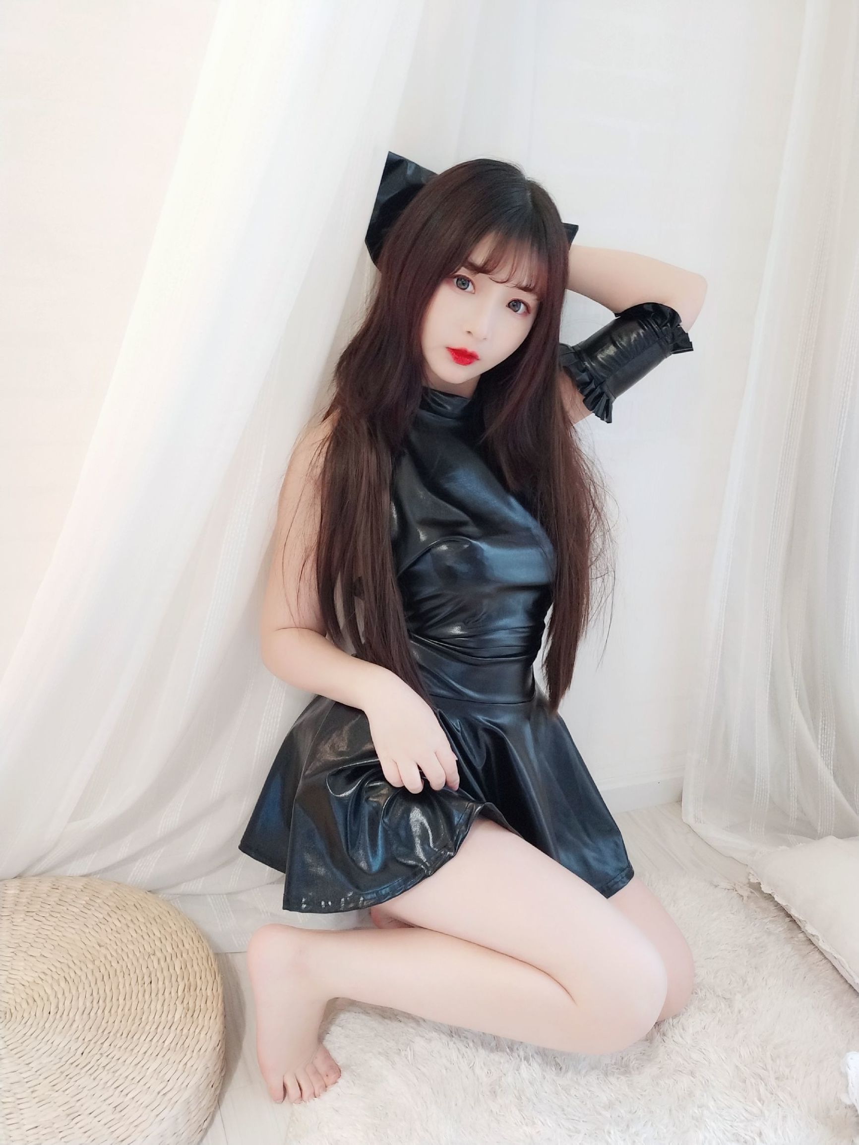 COS Welfare] 2D Beauty Furukawa Kagura - Shiny Black Dress