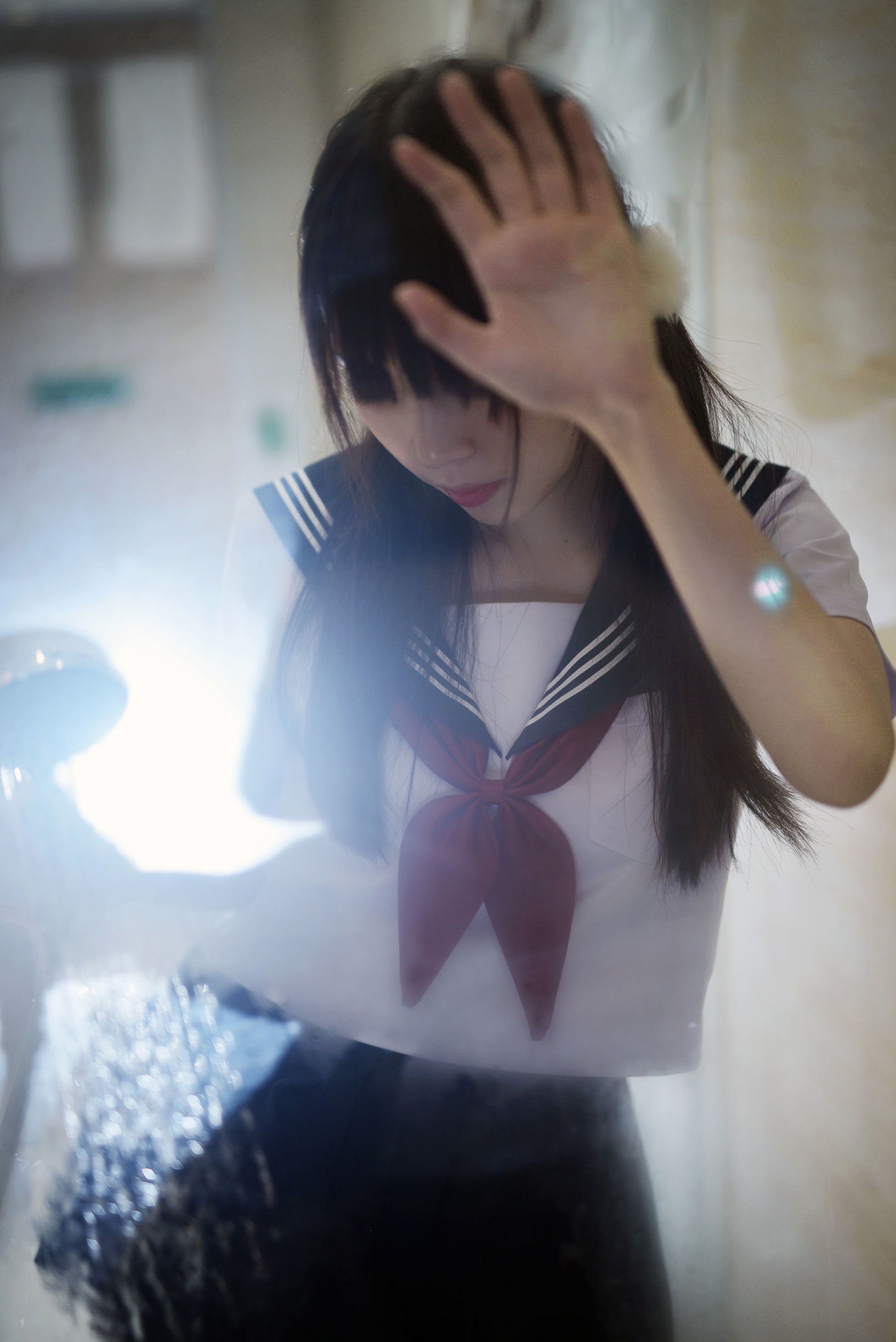 COS福利] 人氣 Coser 二佐 Nisa - 濕身黑絲