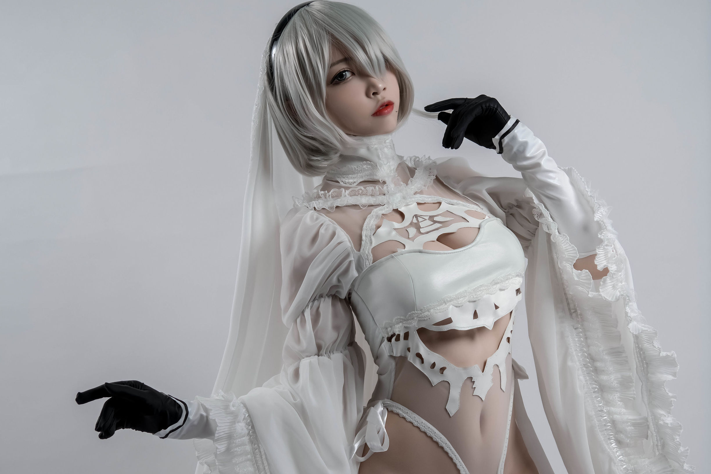 コスプレイ特典] 人気のコスプレイヤー ニサ - 2B同人花嫁
