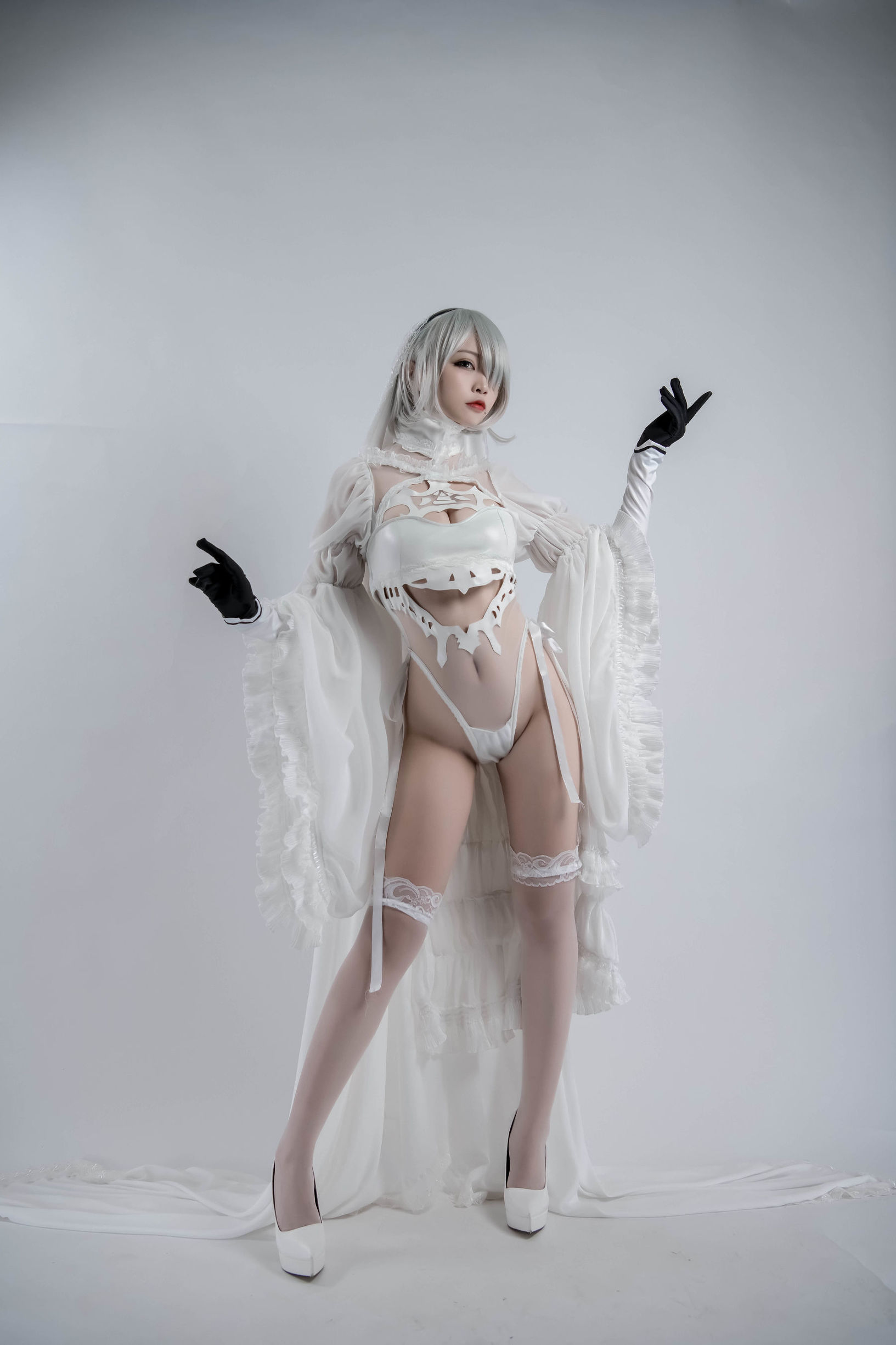 コスプレイ特典] 人気のコスプレイヤー ニサ - 2B同人花嫁
