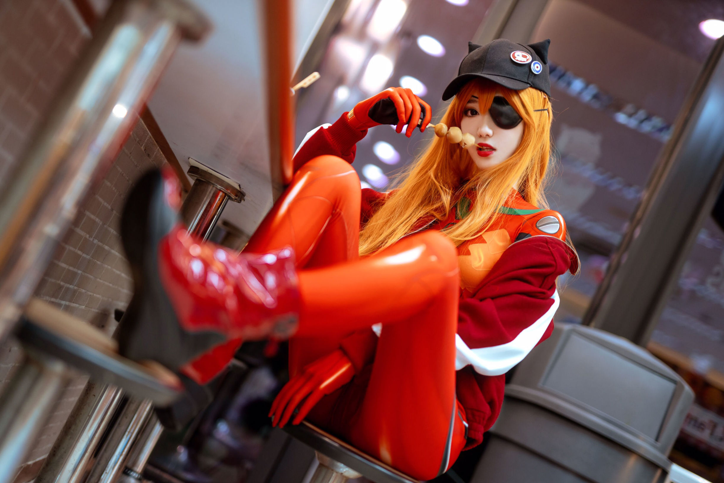 COS Phúc lợi] Blogger Anime Nam Đào Momoko - Asuka Trang phục chiến đấu