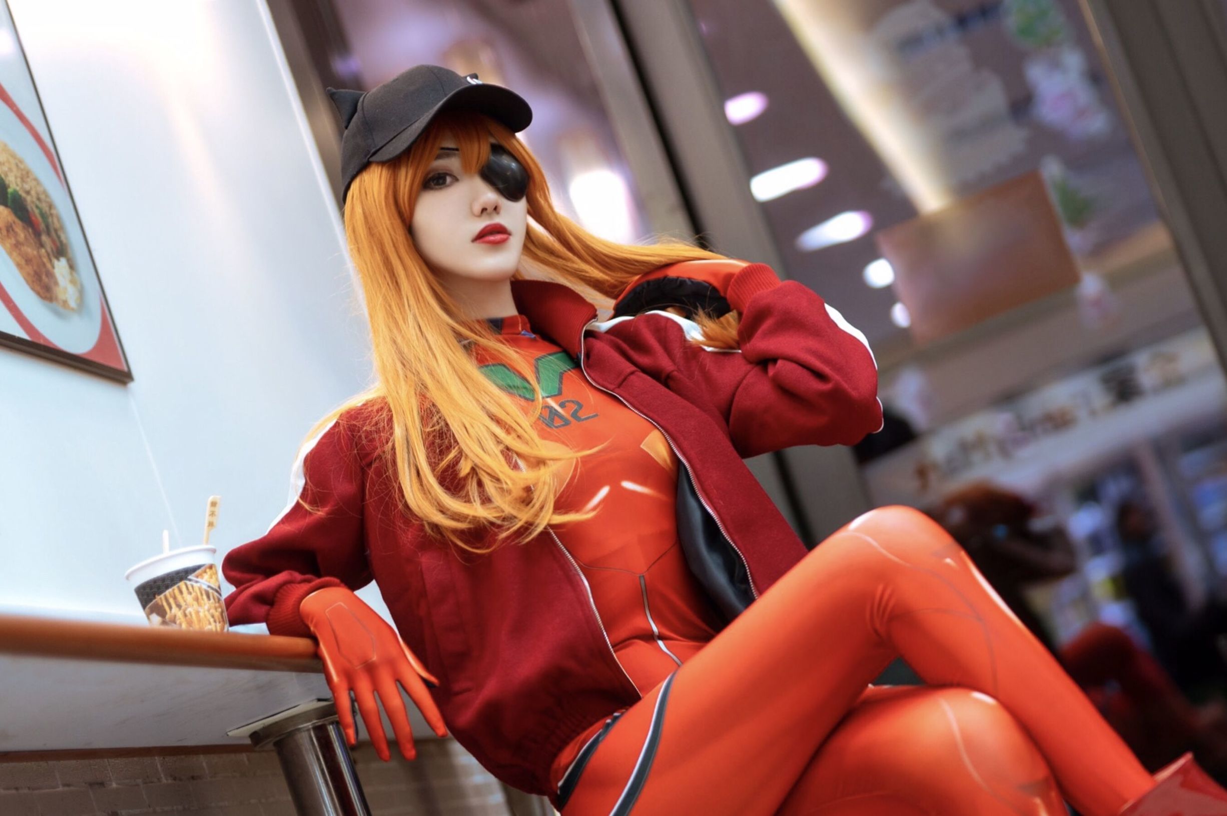 COS Phúc lợi] Blogger Anime Nam Đào Momoko - Asuka Trang phục chiến đấu