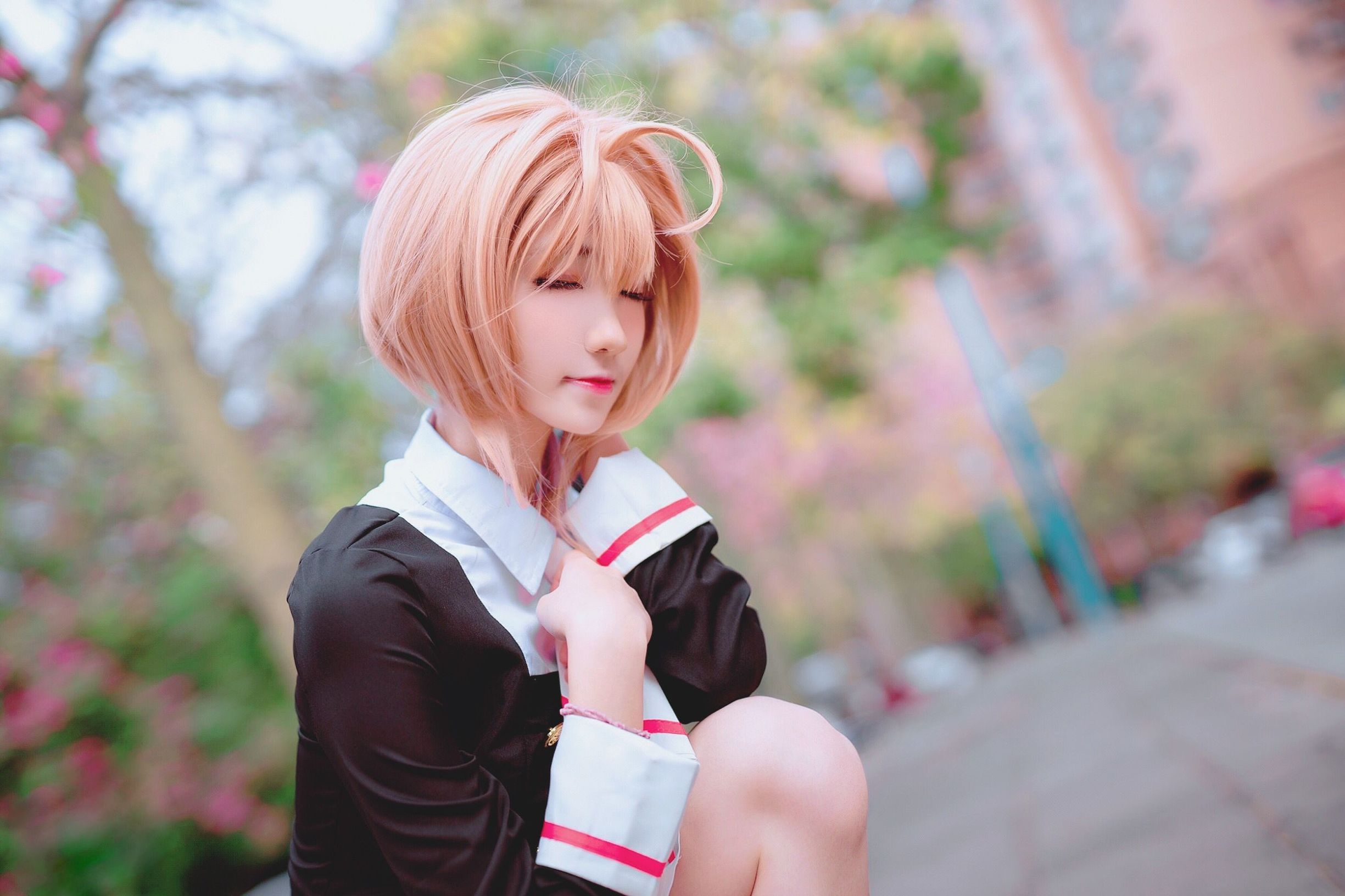 Cosplay 福利] 動漫博主南桃Momoko - 木之本櫻制服