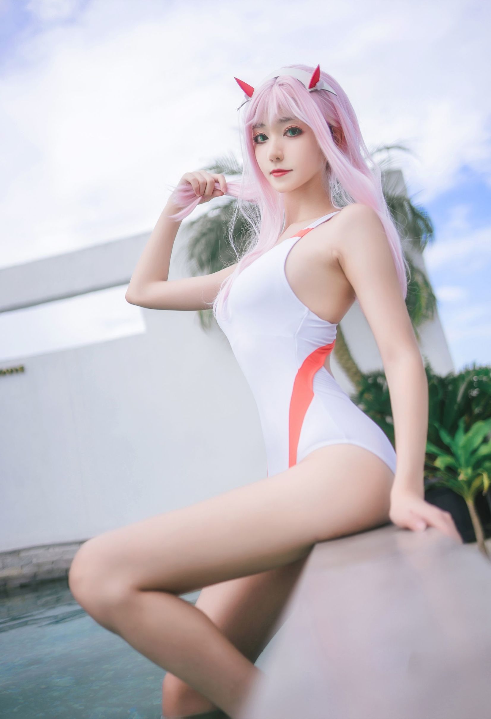 COS Phúc Lợi] Blogger Anime Nam Đào Momoko - Áo tắm liền mảnh