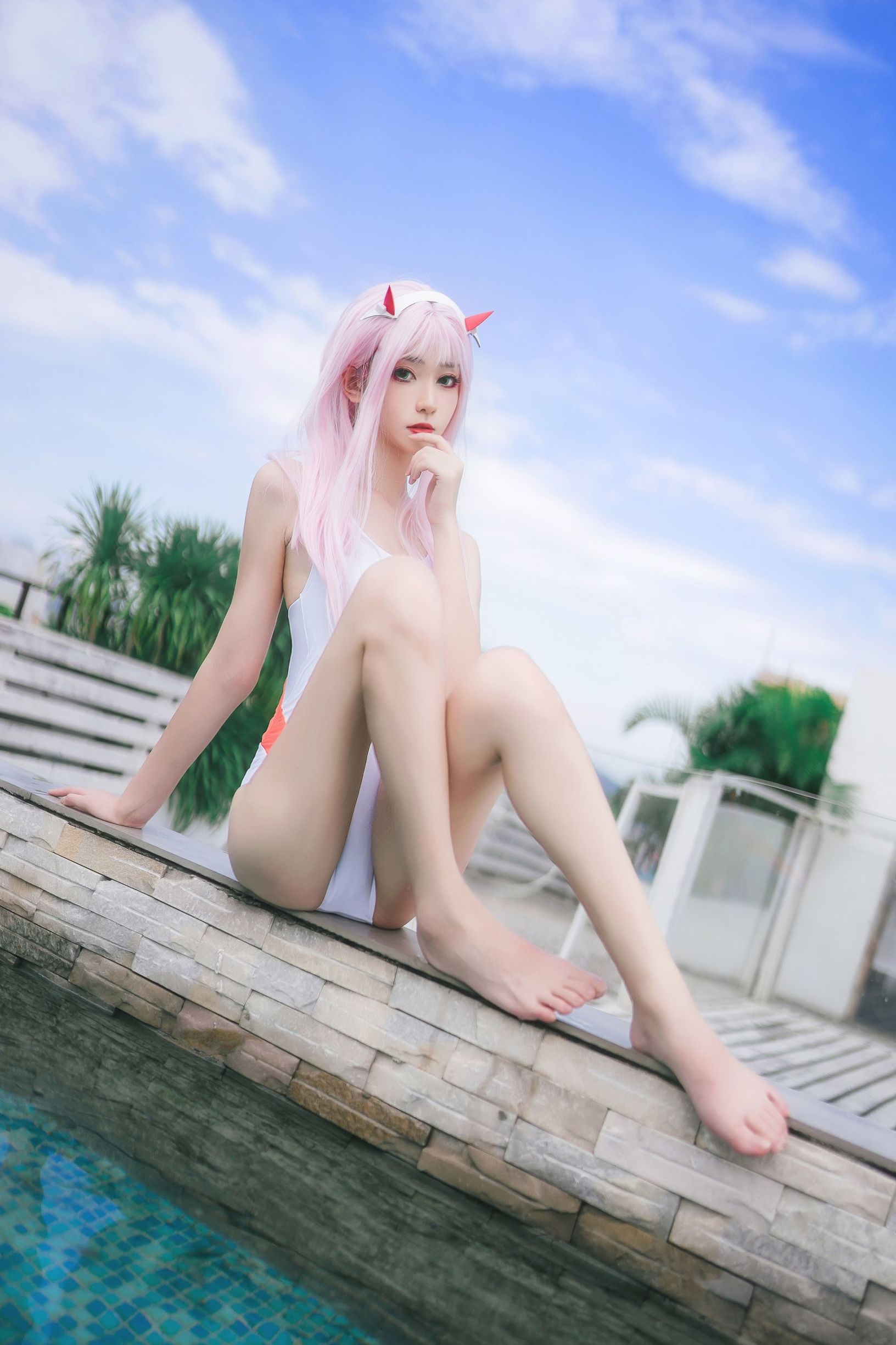 COS Phúc Lợi] Blogger Anime Nam Đào Momoko - Áo tắm liền mảnh