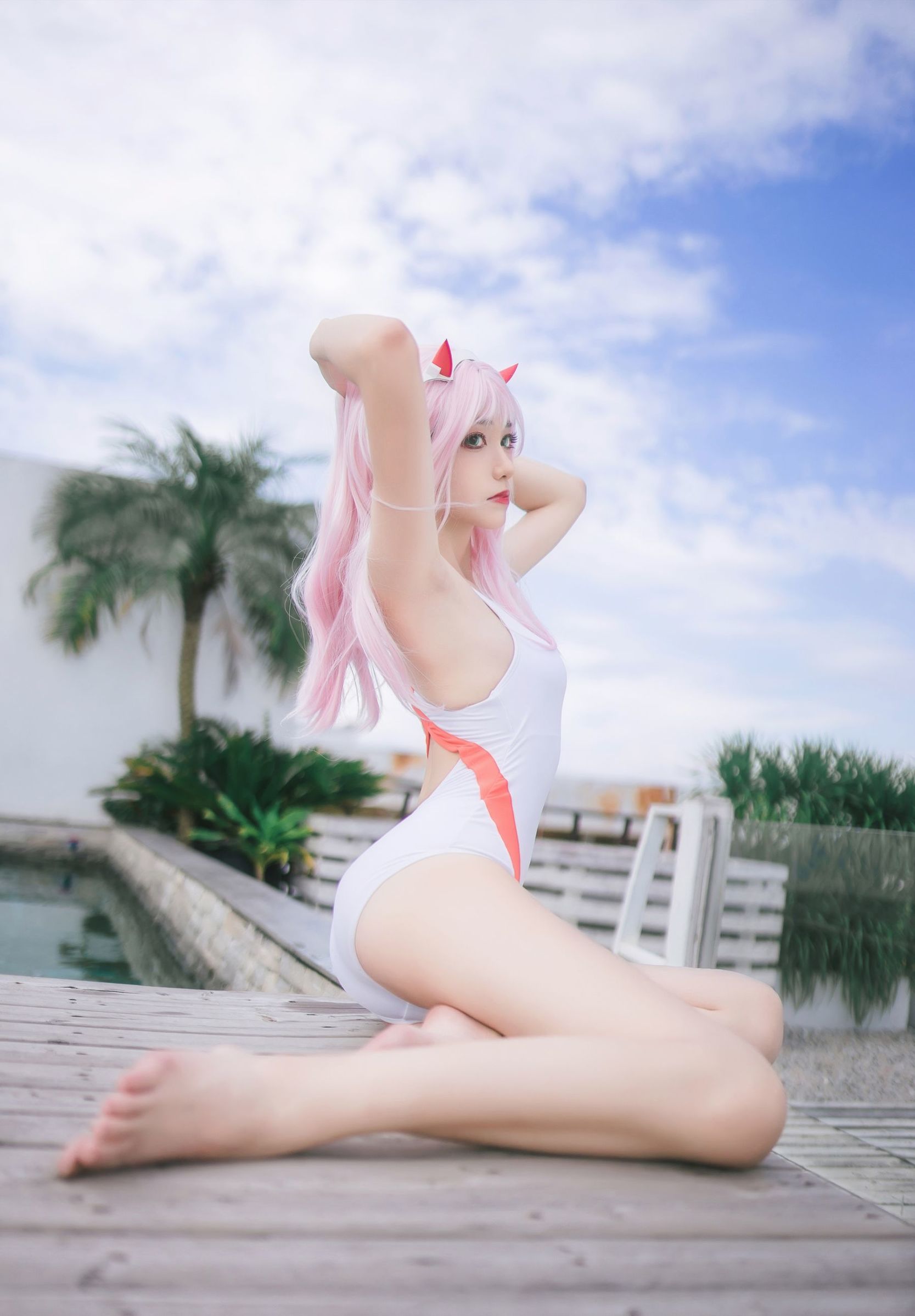 COS Phúc Lợi] Blogger Anime Nam Đào Momoko - Áo tắm liền mảnh