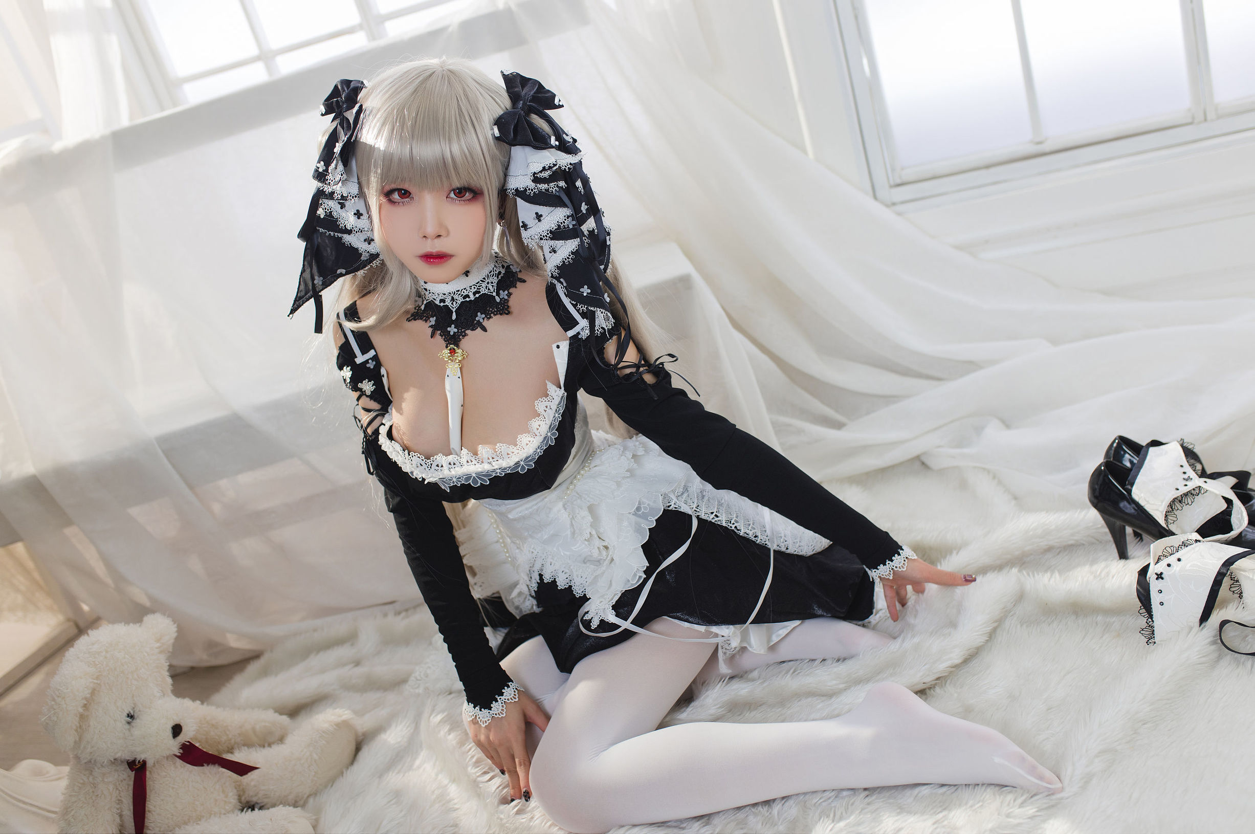 コスプレのファンサービス] アニメブロガー 水淼アクア - 怖い オリジナルスキン
