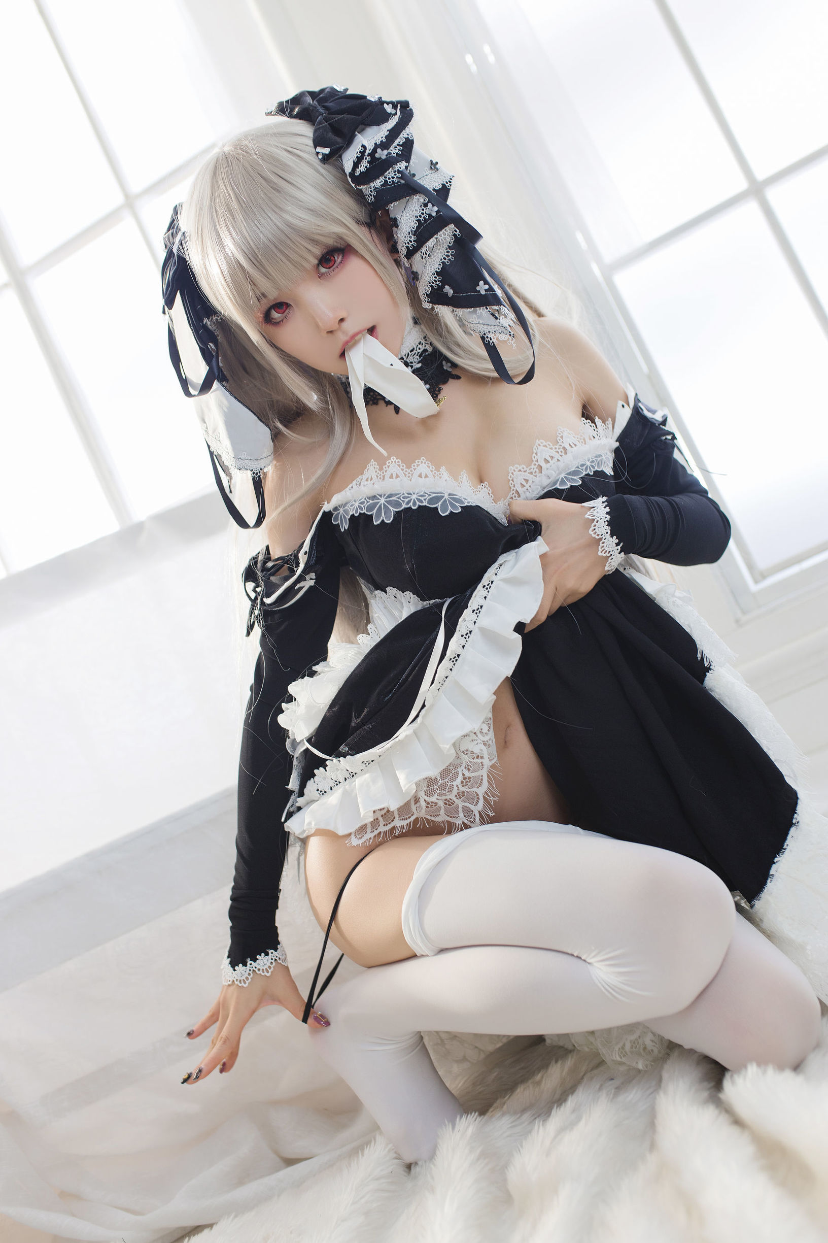 コスプレのファンサービス] アニメブロガー 水淼アクア - 怖い オリジナルスキン