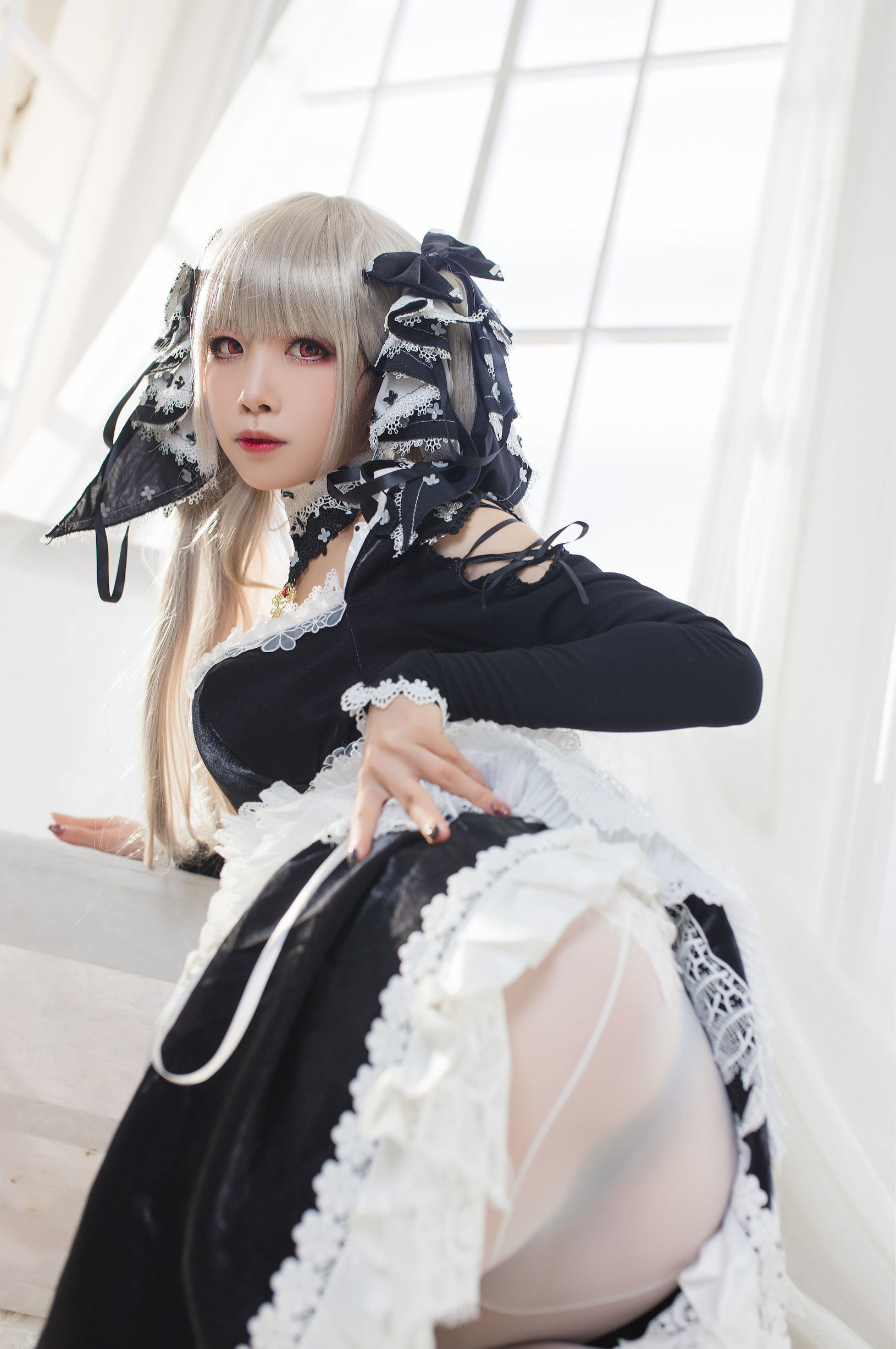 コスプレのファンサービス] アニメブロガー 水淼アクア - 怖い オリジナルスキン